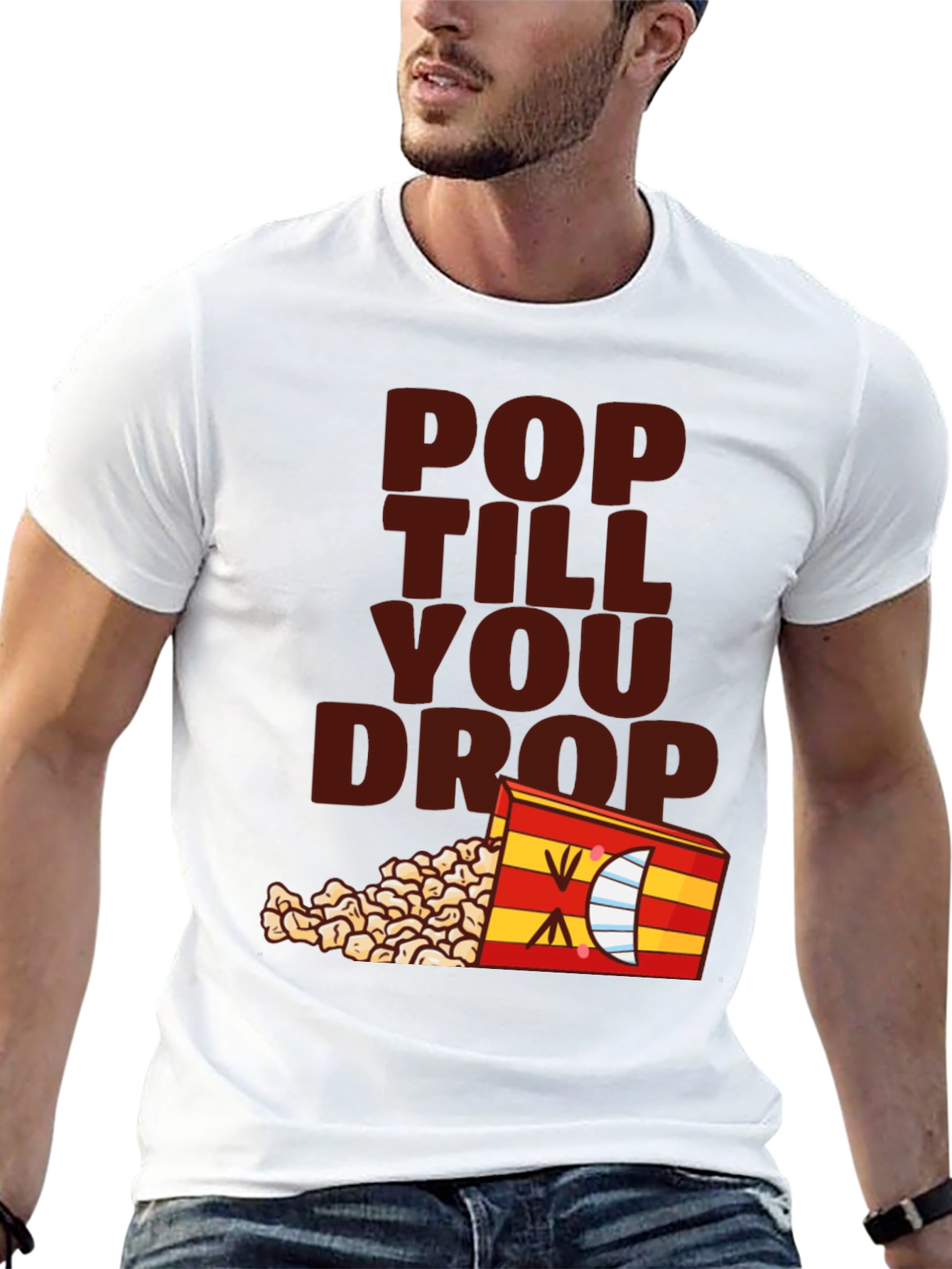 Black Pop Till You Drop T-Shirt - Black Novelty Tee view 13