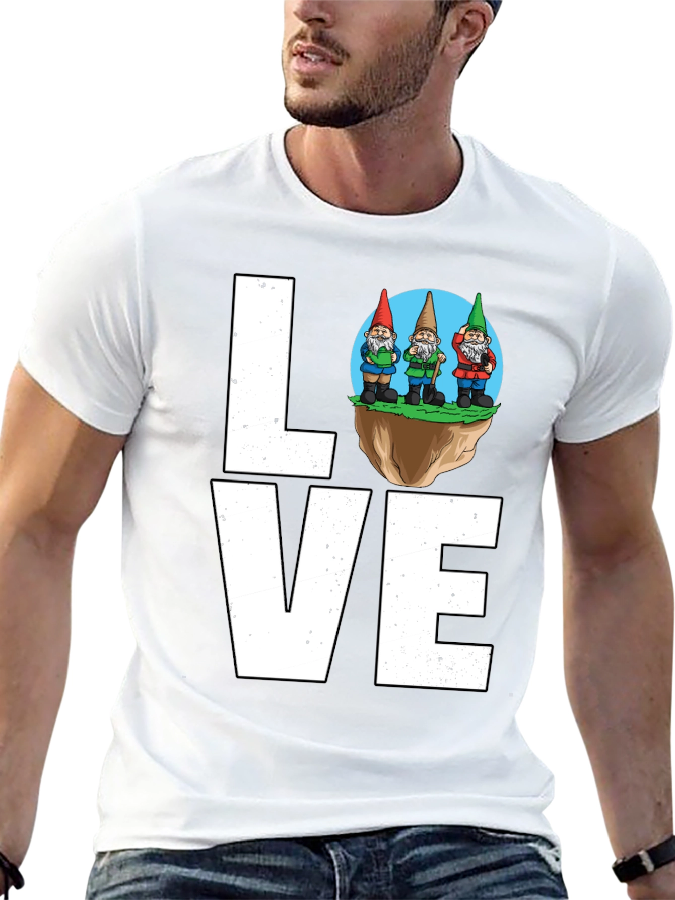 Black Gnome Love T-Shirt - Whimsical Garden Lover Tee view 13