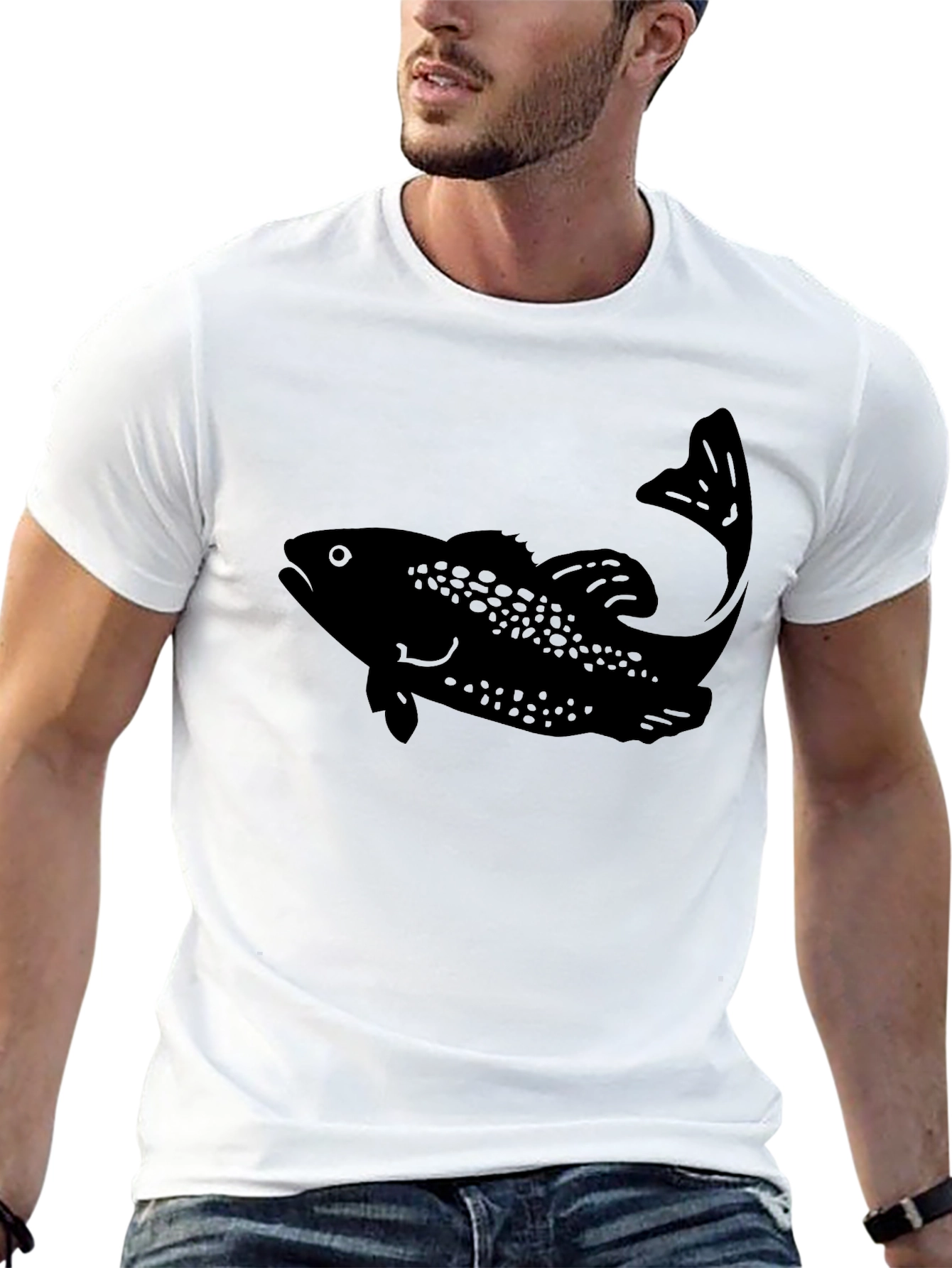 Black Black Fish Graphic Tee - Casual Style view 13