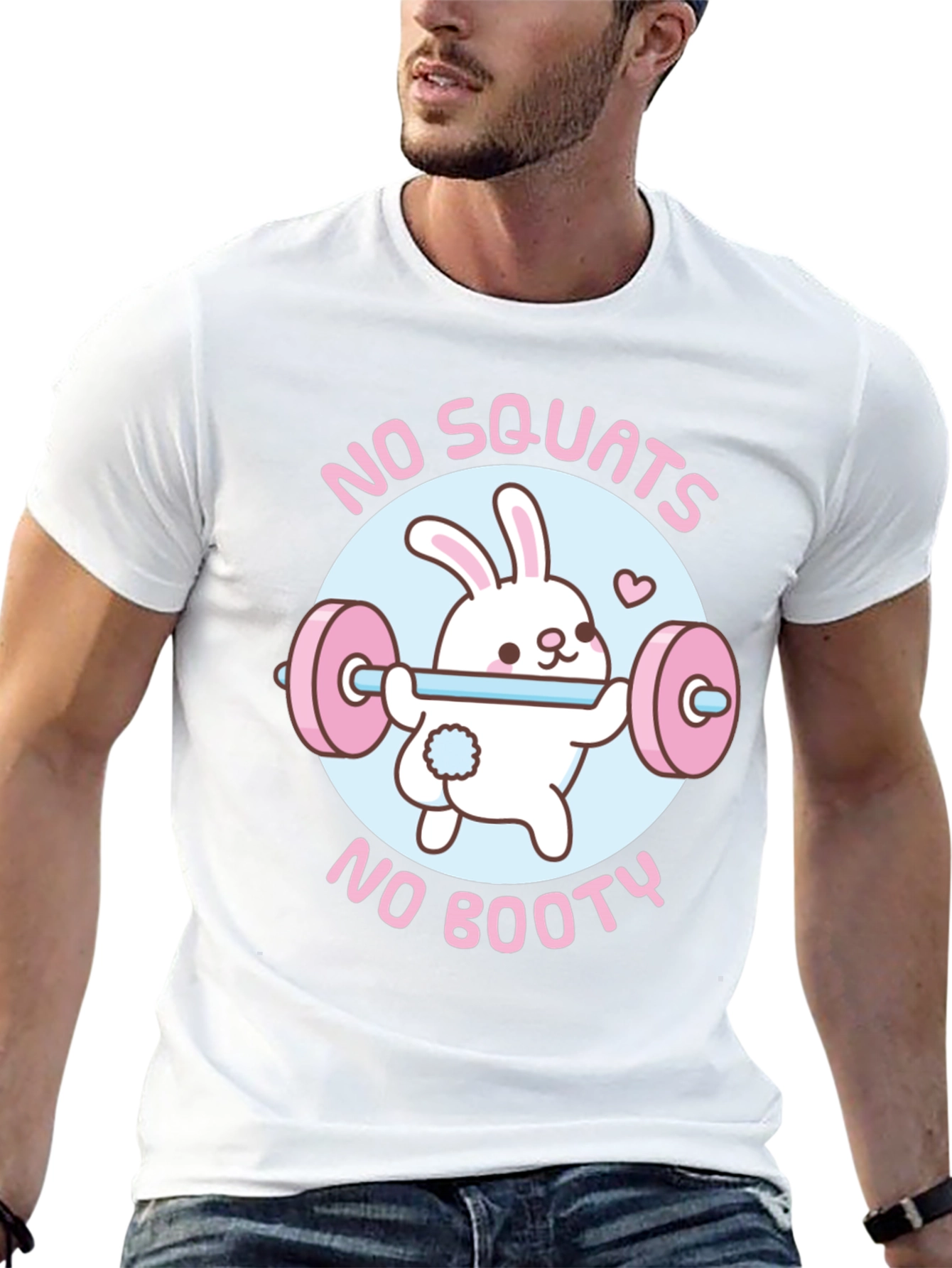 Black No Squats No Booty Funny Workout Shirt view 13