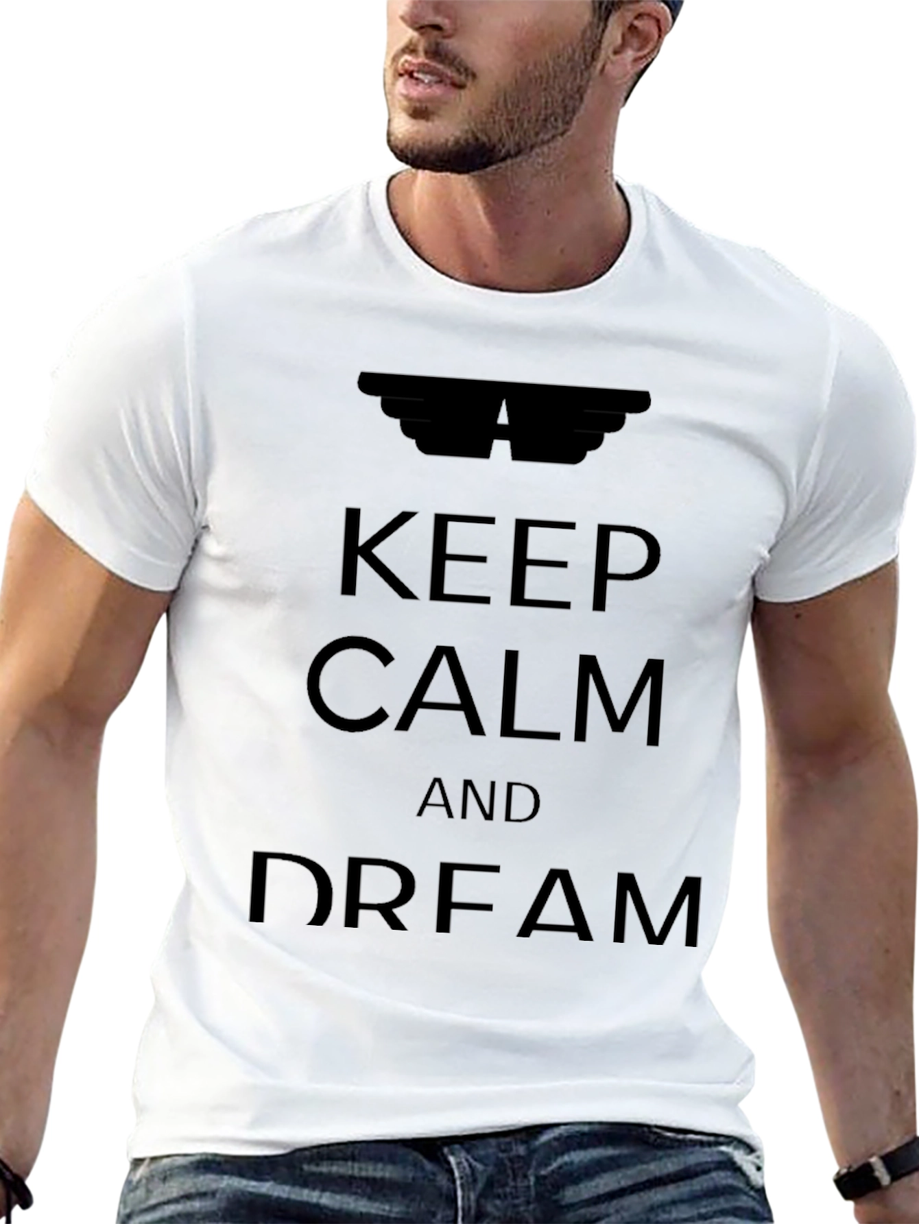 Black Keep Calm and Dream Black T-Shirt view 13