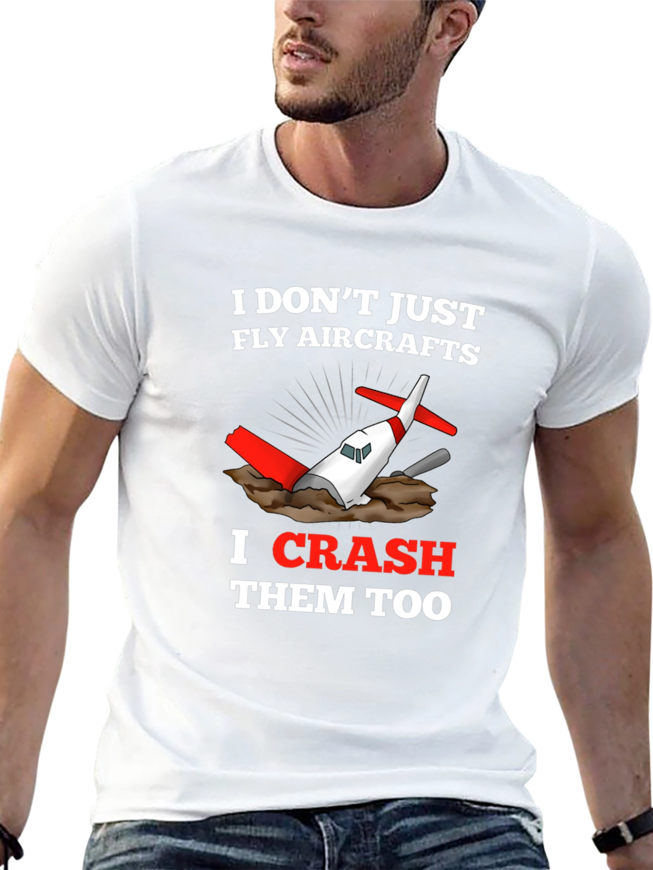 Black I Don't Just Fly Aircrafts - Funny Pilot T-Shirt view 13