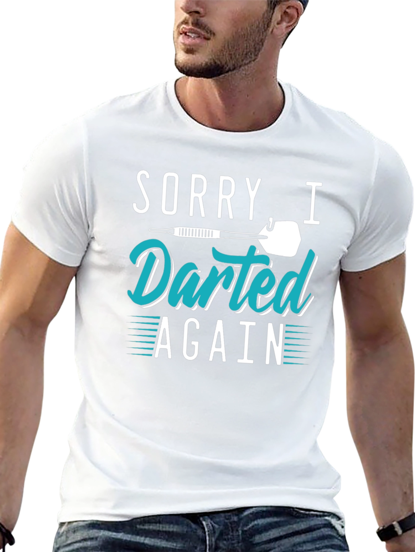 Black Sorry I Darted Again Black T-Shirt view 13