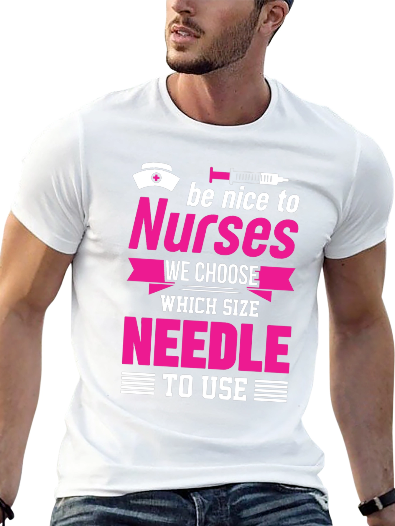 Black Funny Nurse T-Shirt - Be Nice To Nurses view 13