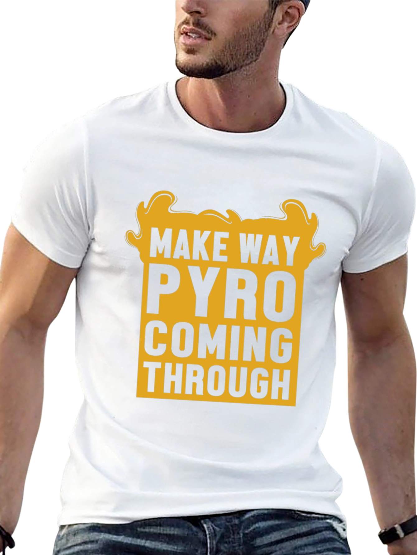 Black Make Way Pyro T-Shirt - Bold Graphic Tee view 13