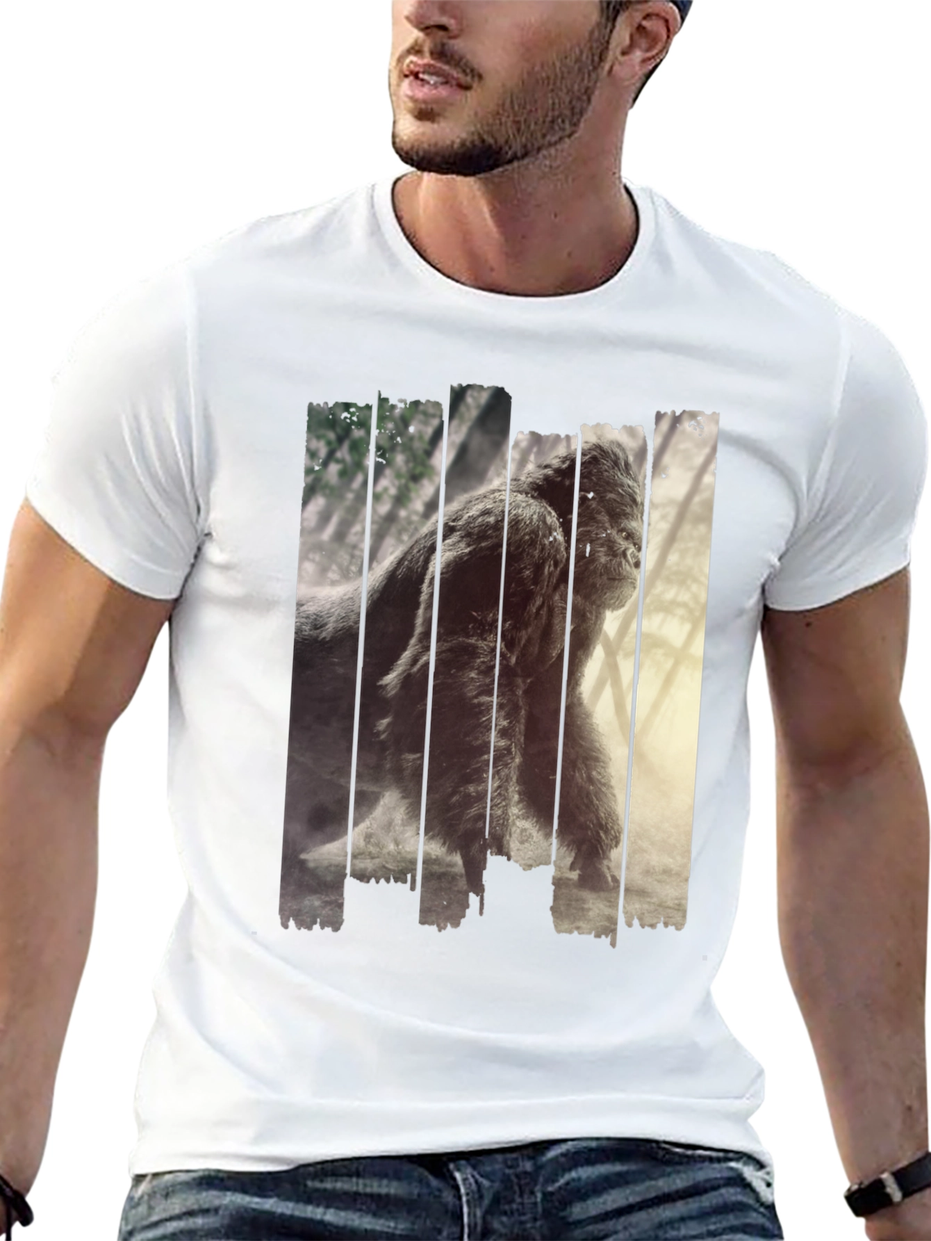 Black Gorilla Graphic Black T-Shirt view 13