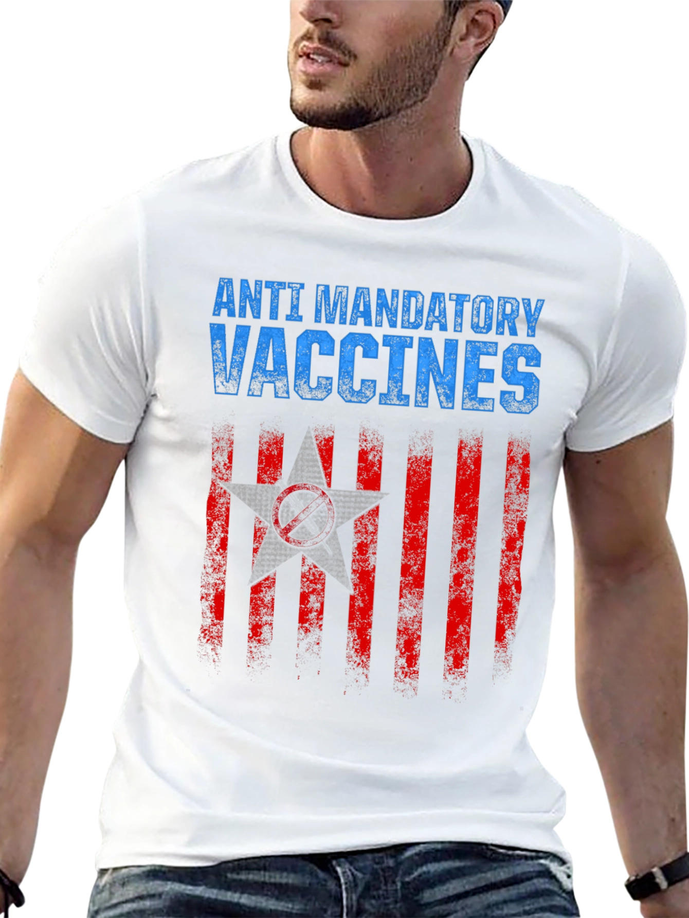 Black Anti Mandatory Vaccines T-Shirt Black Cotton view 13