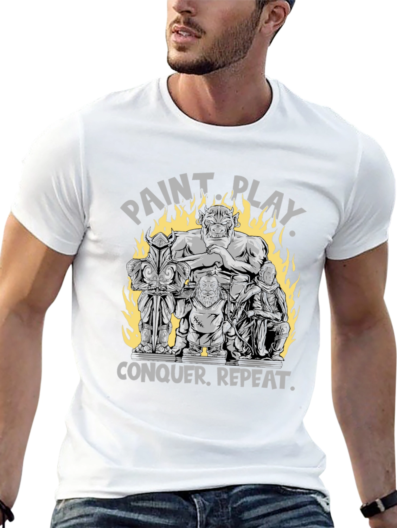 Black Paint Play Conquer Repeat T-Shirt view 13