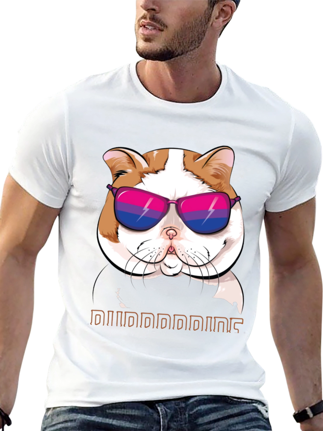 Cool Cat T-Shirt: Bi Pride Sunglasses - 13