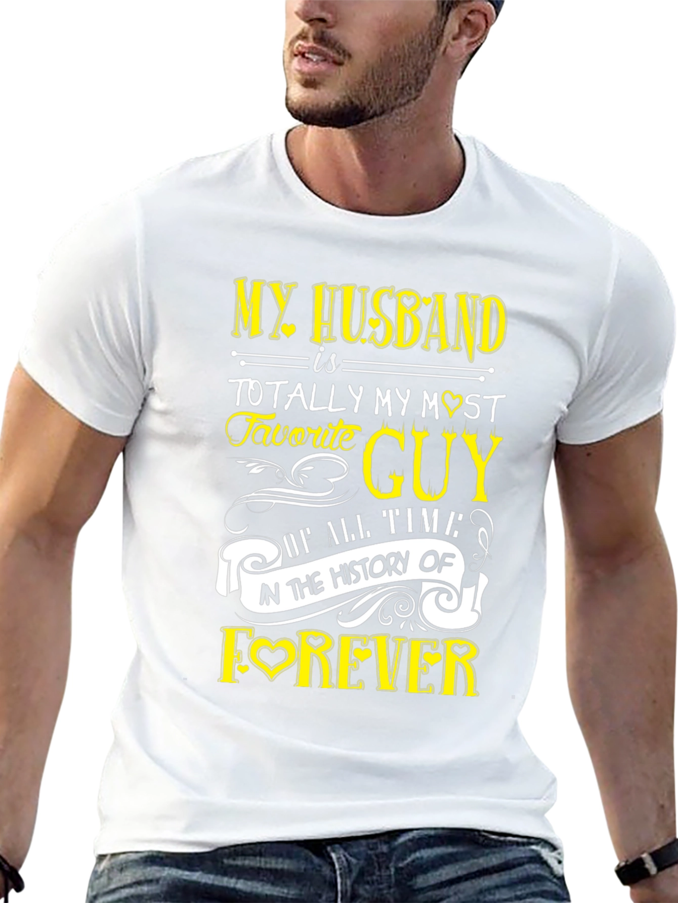 Black My Husband is My Favorite Guy T-Shirt view 13