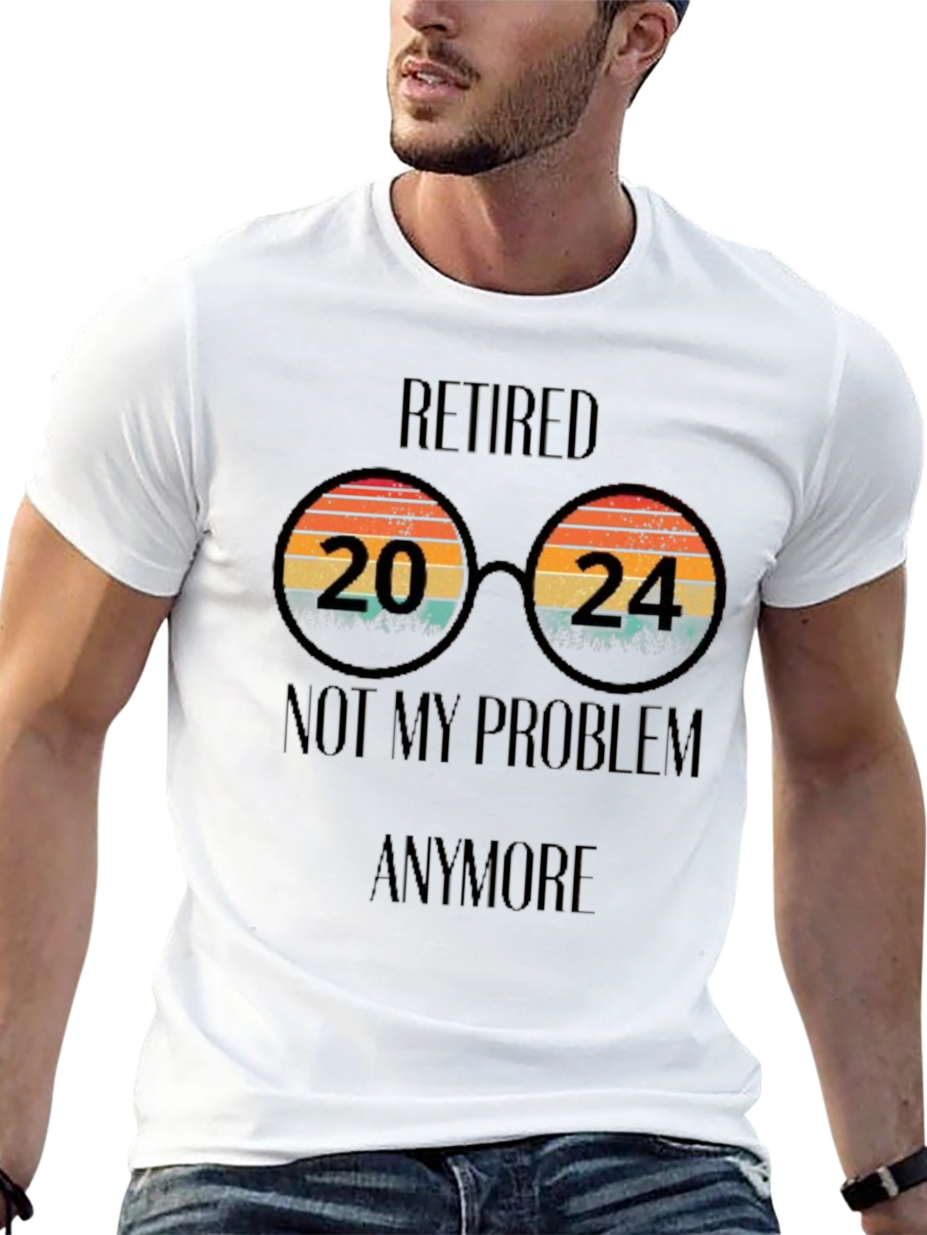 Black Retired 2024 T-Shirt - No More Problems! view 13