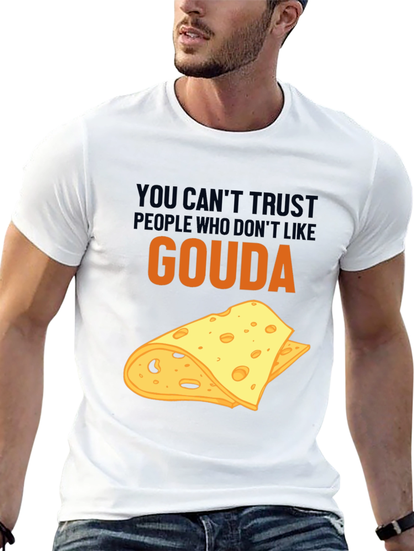 Black Gouda Cheese Lover T-Shirt Funny Foodie Tee view 13