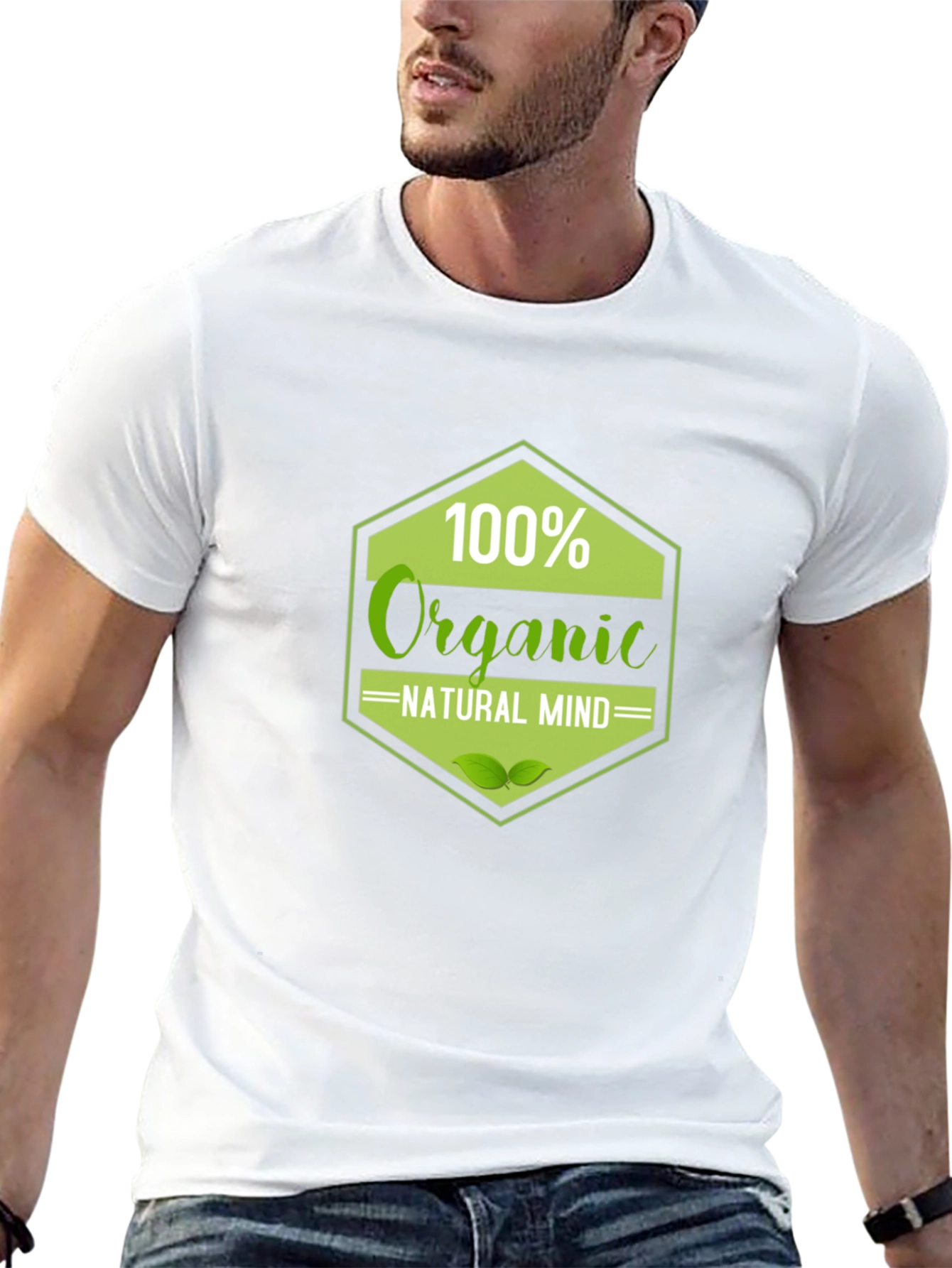 100% Organic Natural Mind Black T-Shirt - 13