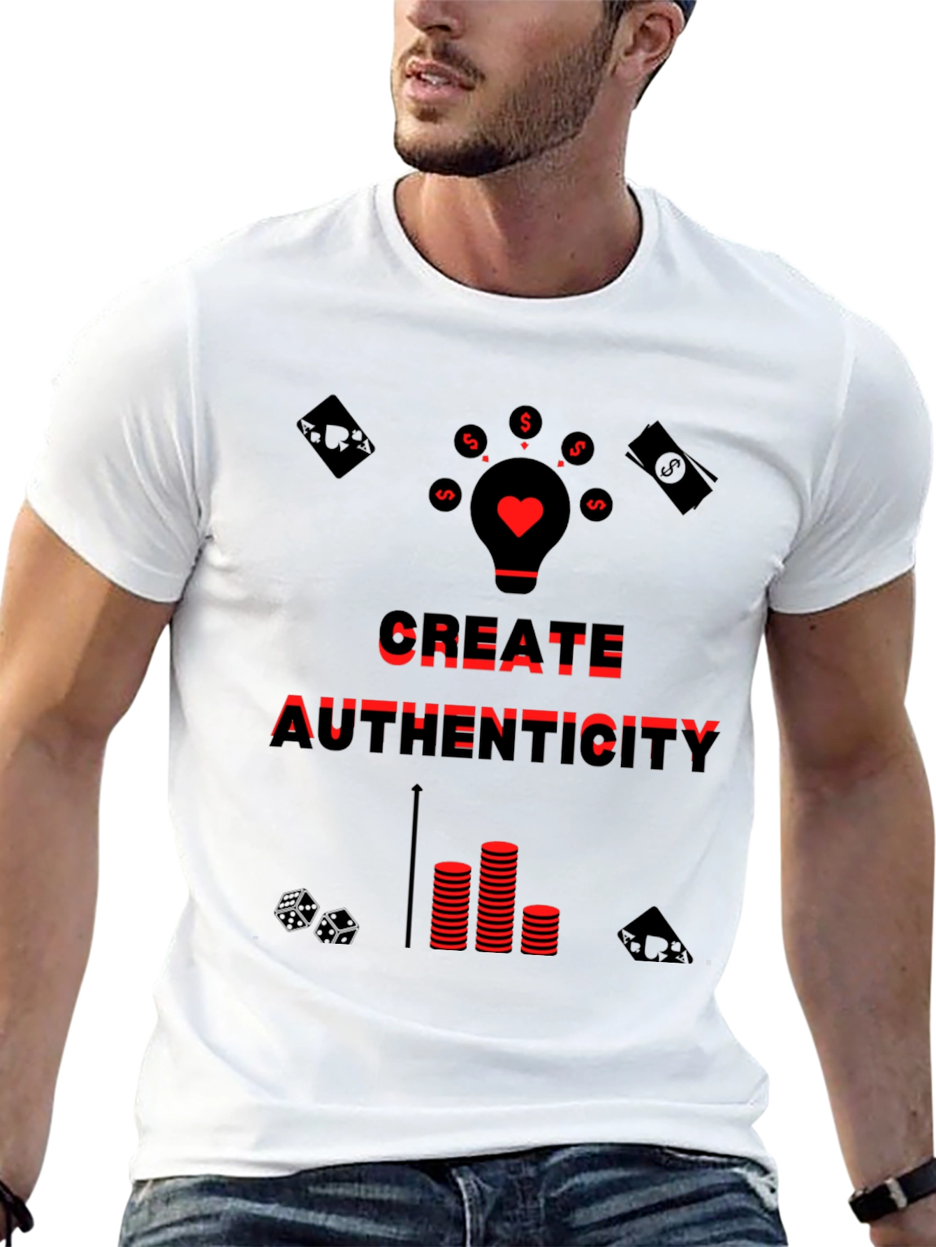 Black Authenticity Graphic Tee - Black view 13