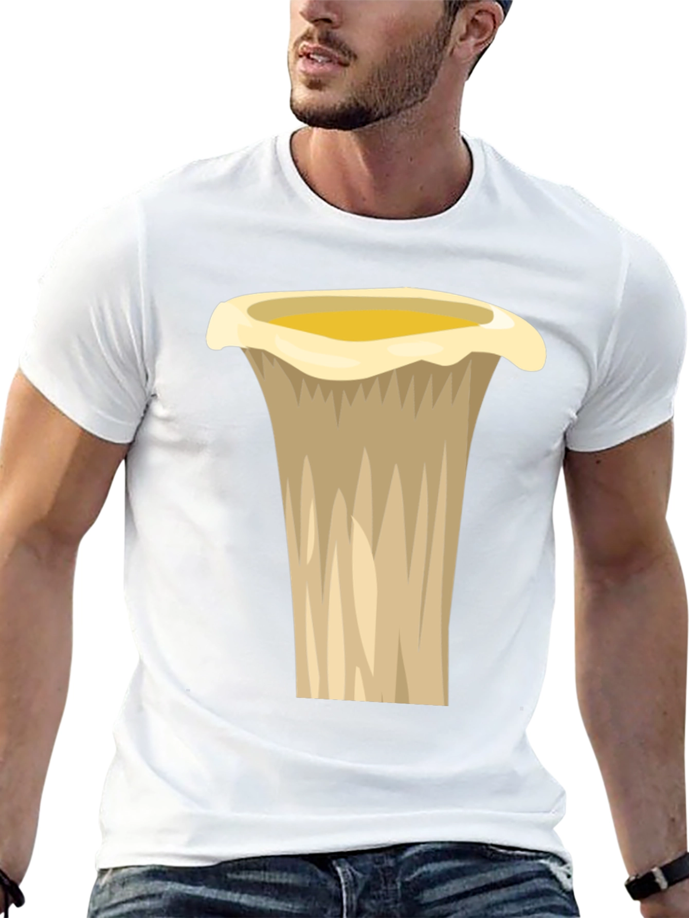 Black Chanterelle Mushroom Graphic Tee - Unique Design view 13