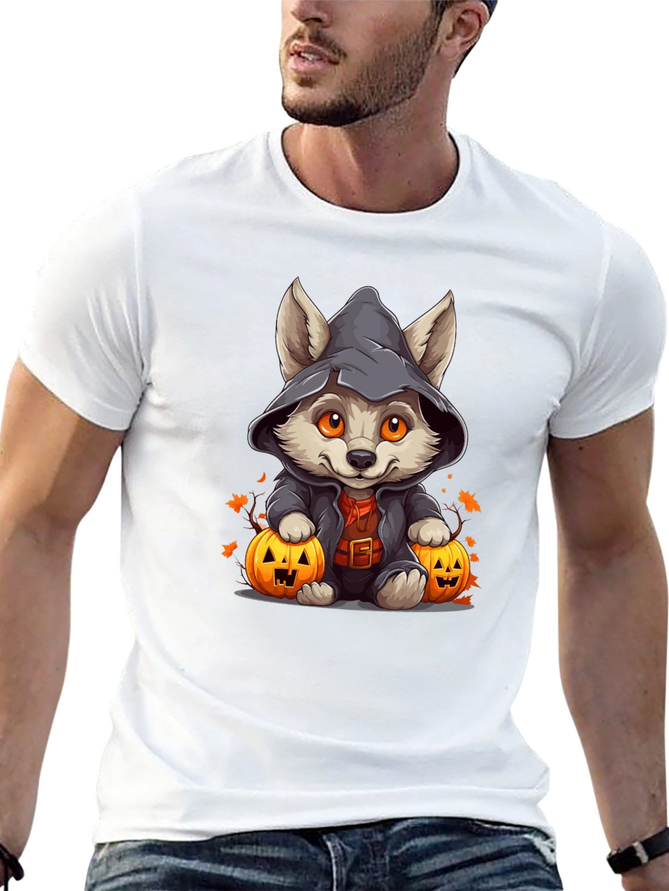 Black Halloween Witch Pup T-Shirt view 13