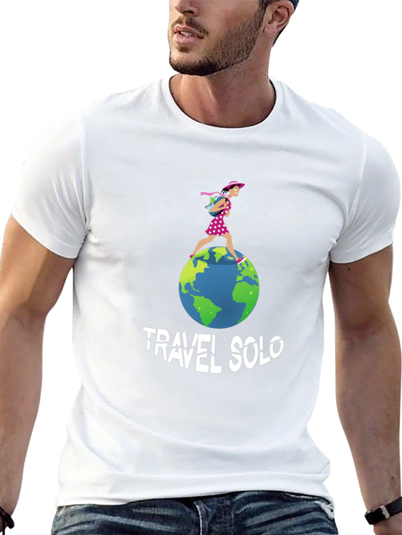 Black Travel Solo Graphic Tee - Adventure Shirt view 13