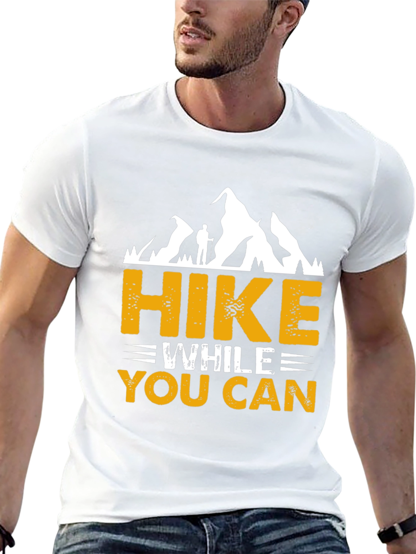 Black Hike While You Can Graphic Tee view 13