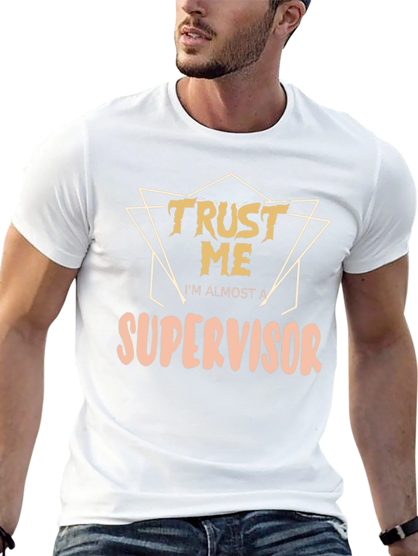 Black Trust Me, I'm Almost a Supervisor T-Shirt view 13
