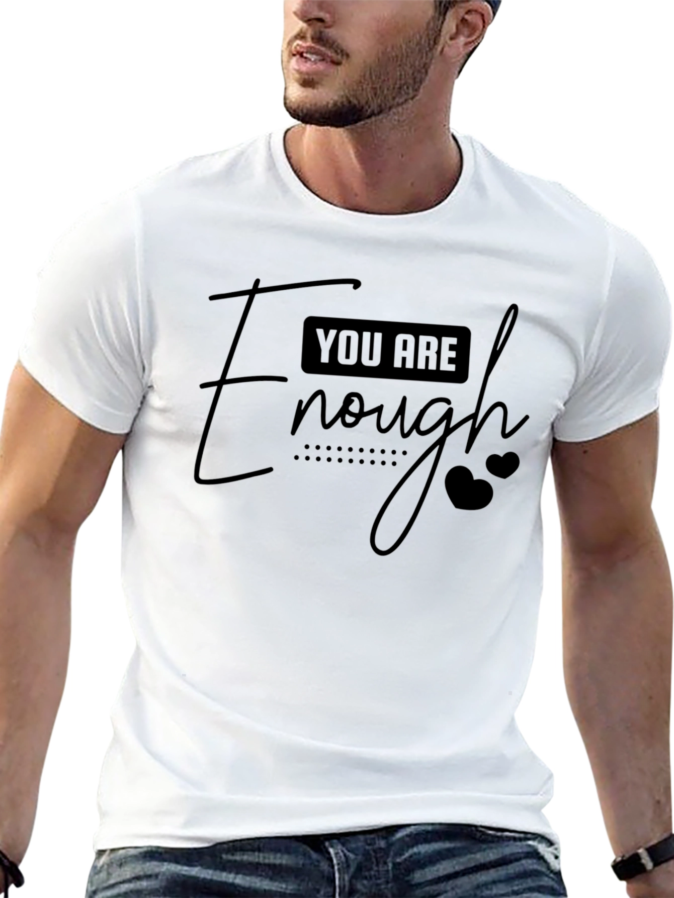 Black You Are Enough Graphic Tee - Unisex view 13