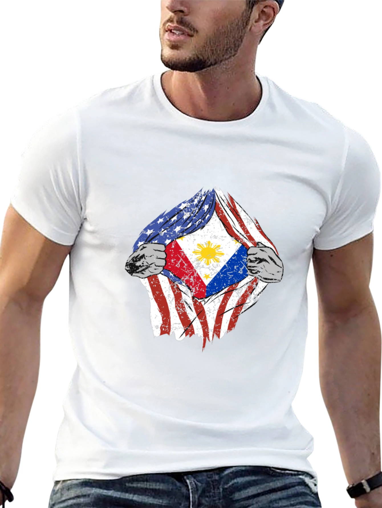 USA Philippines Flag T-Shirt - 13