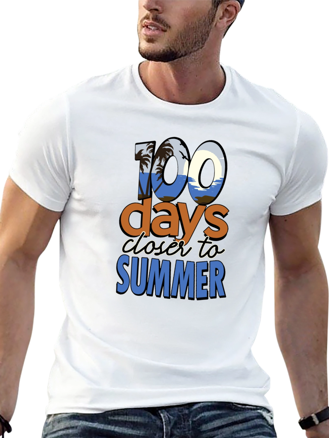 Black 100 Days Closer to Summer Graphic Tee view 13