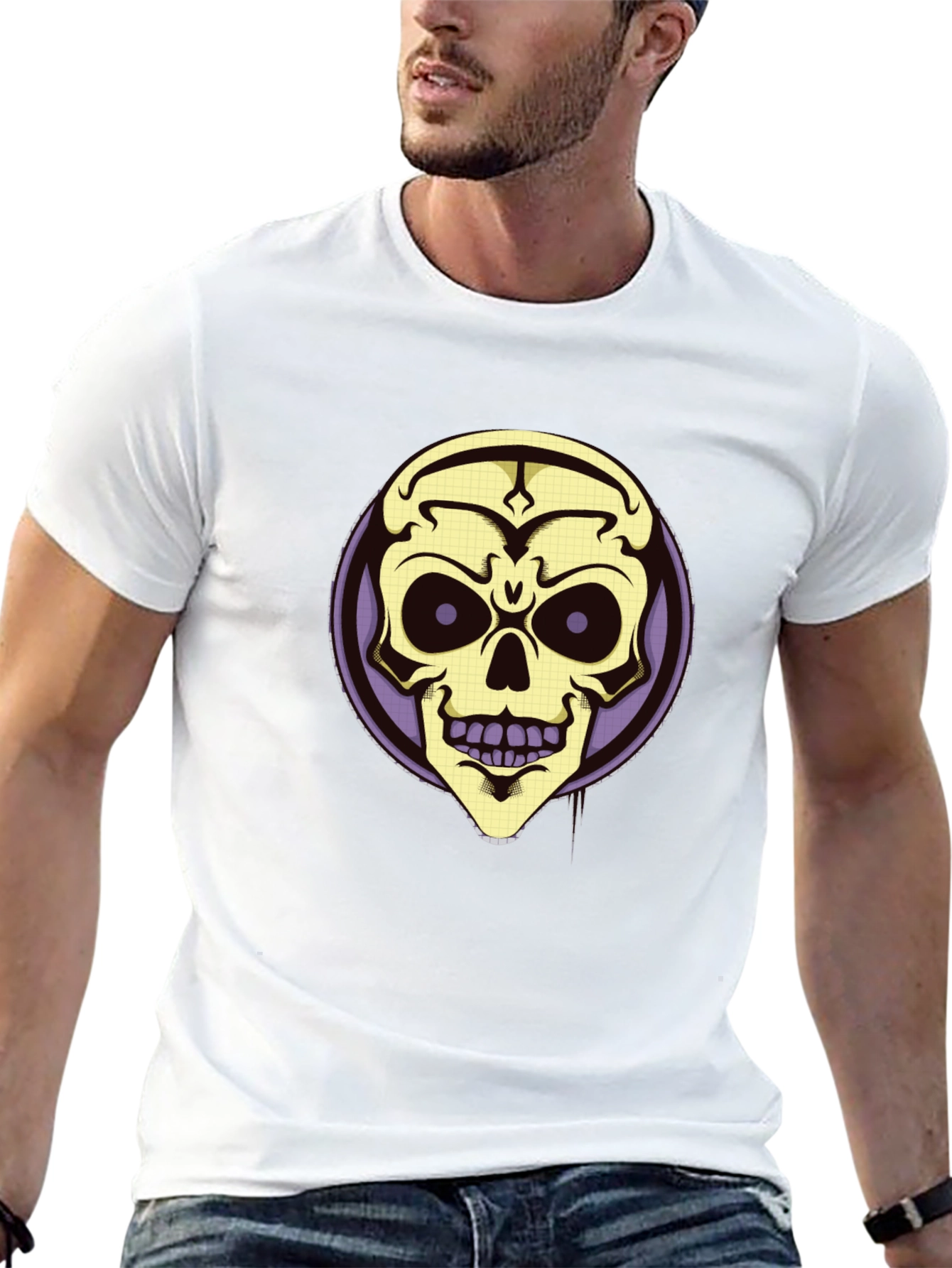 Black Skull Graphic T-Shirt - Black view 13