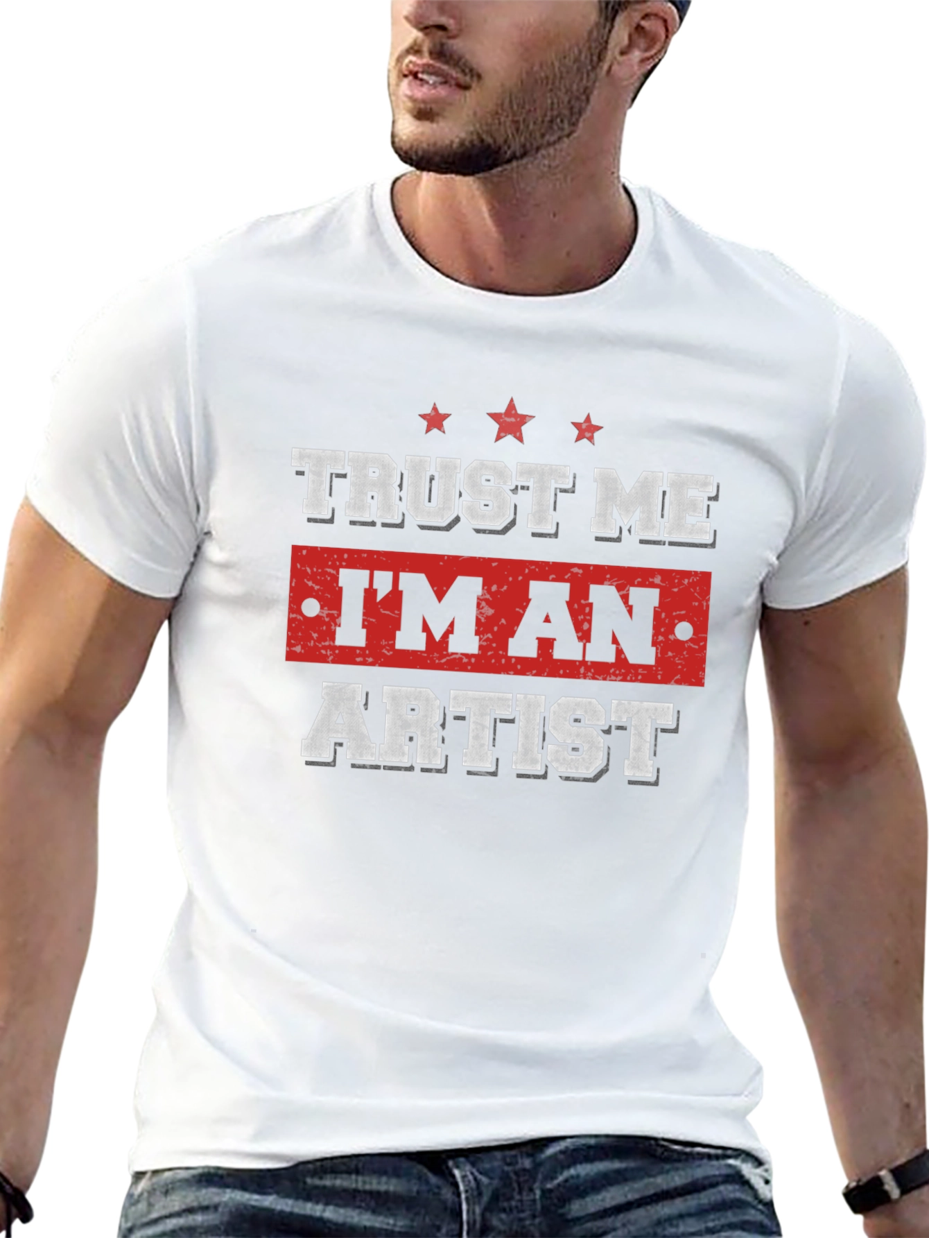 Black Trust Me I'm An Artist Black T-Shirt view 13
