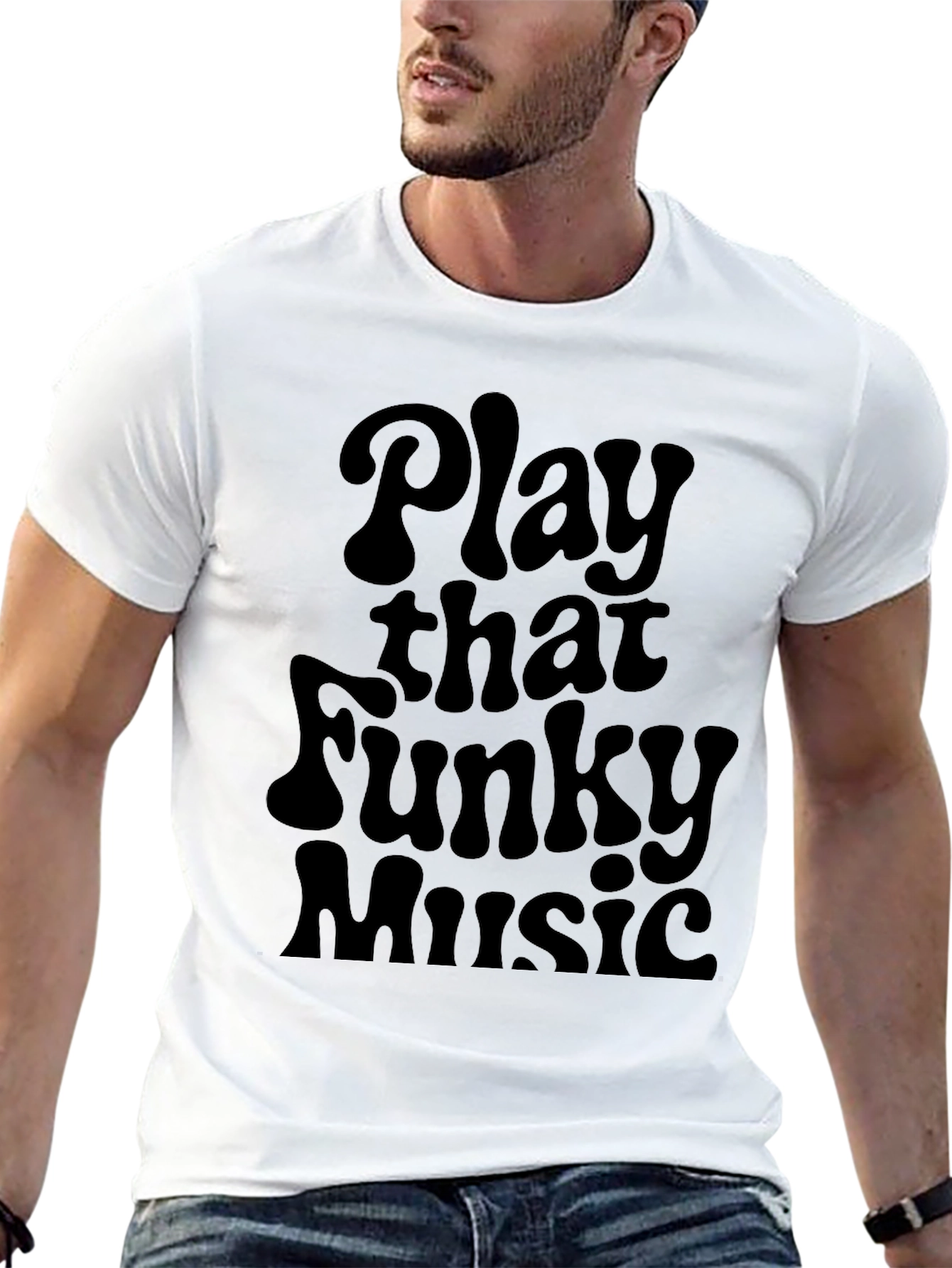 Black Funky Music T-Shirt - Retro Style view 13