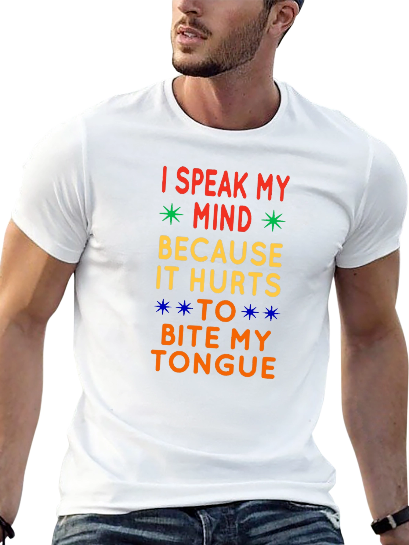 Black Speak My Mind Men's Graphic Tee view 13