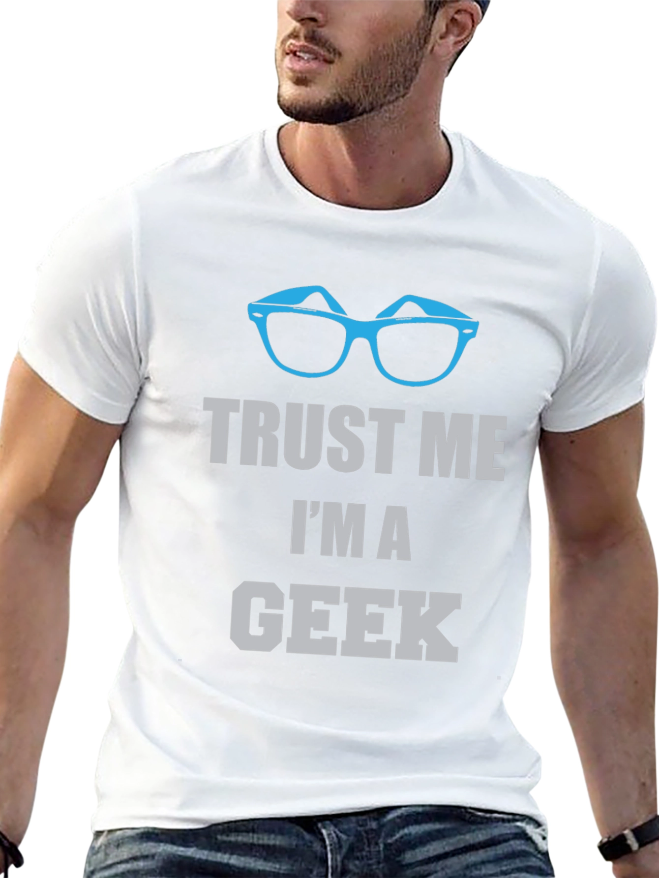 Black Trust Me I'm A Geek T-Shirt view 13