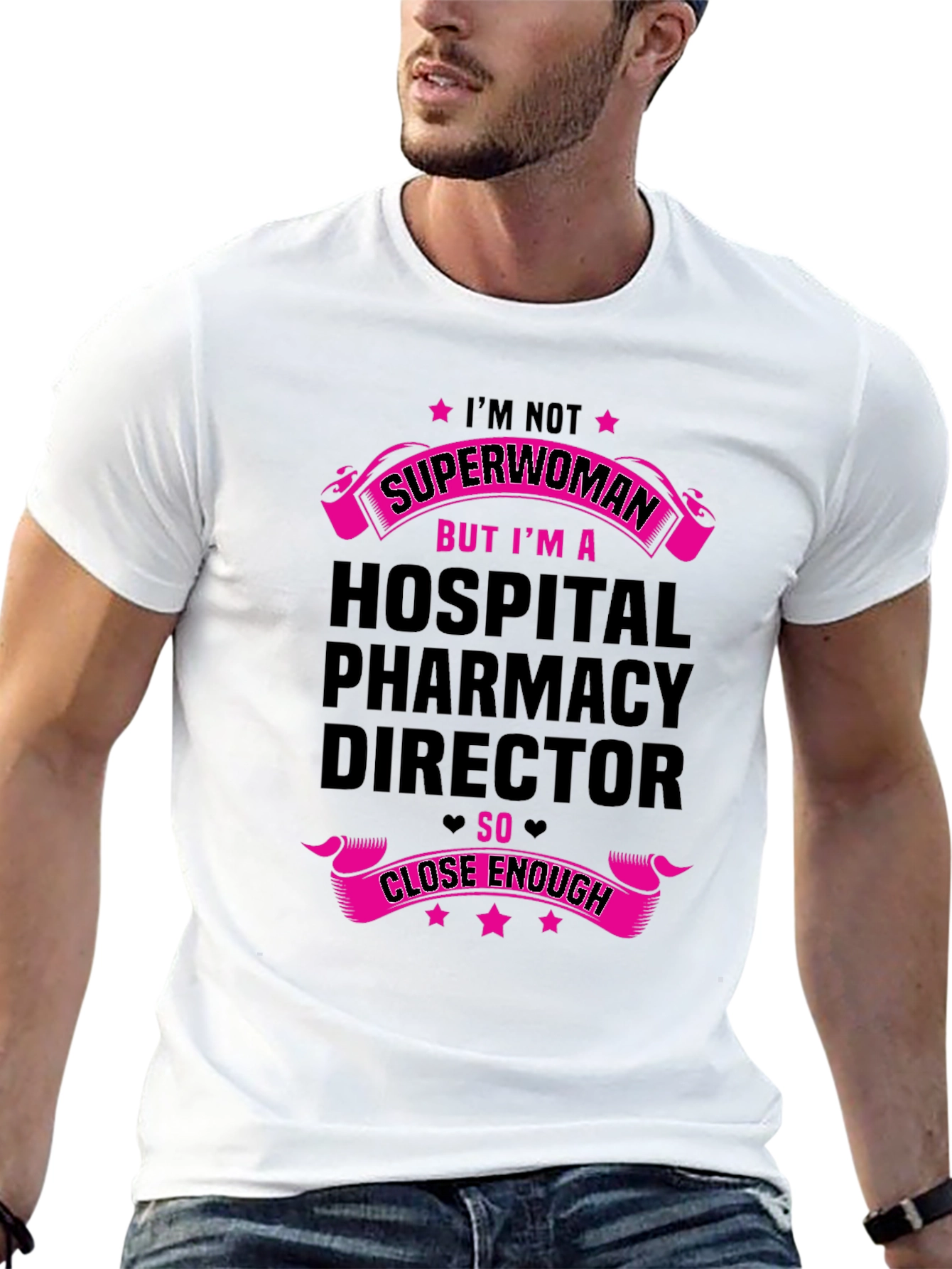 Black Hospital Pharmacy Director T-Shirt - Superwoman Gift view 13