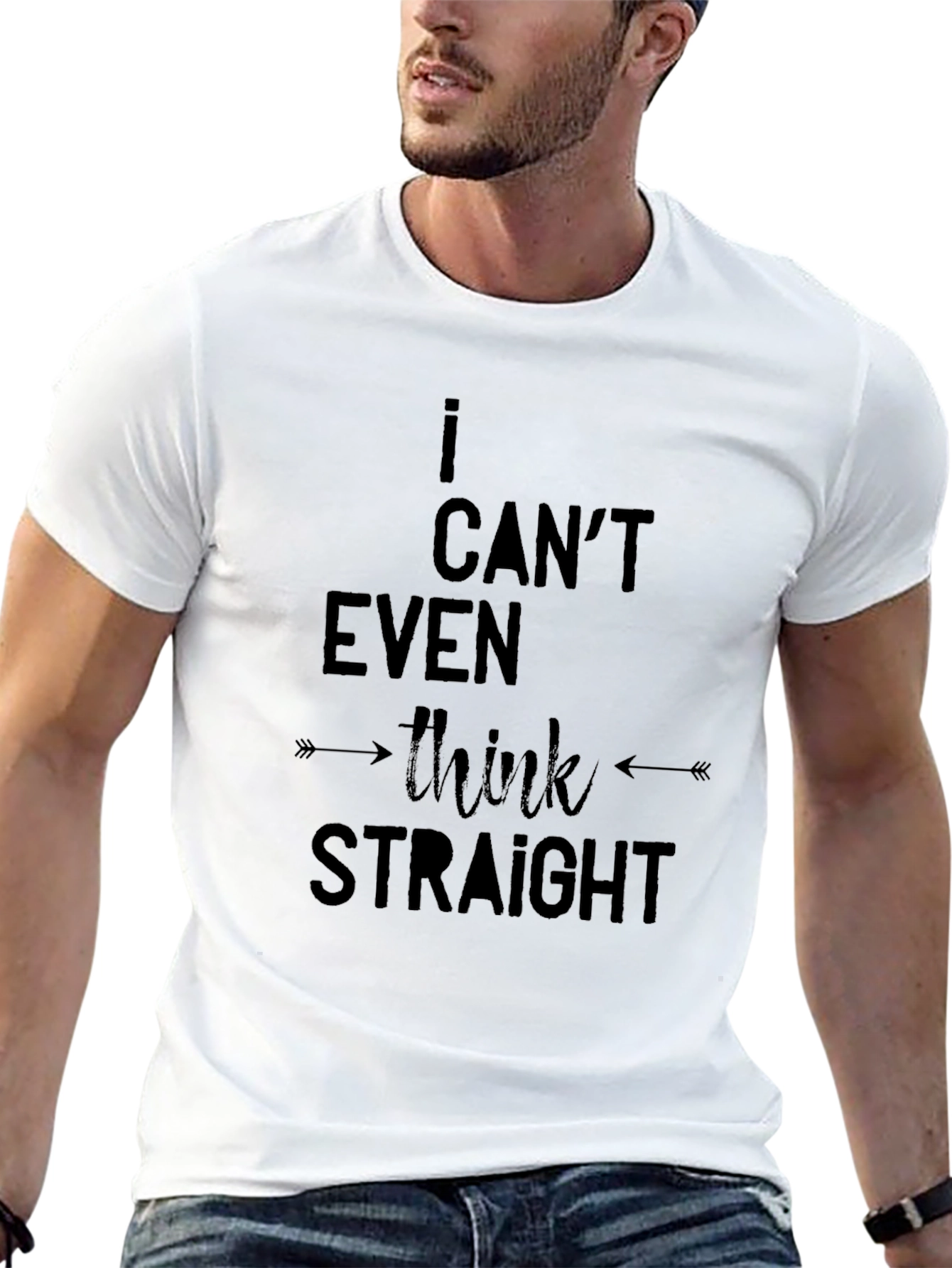 Black I Can't Even Think Straight - Black T-Shirt view 13