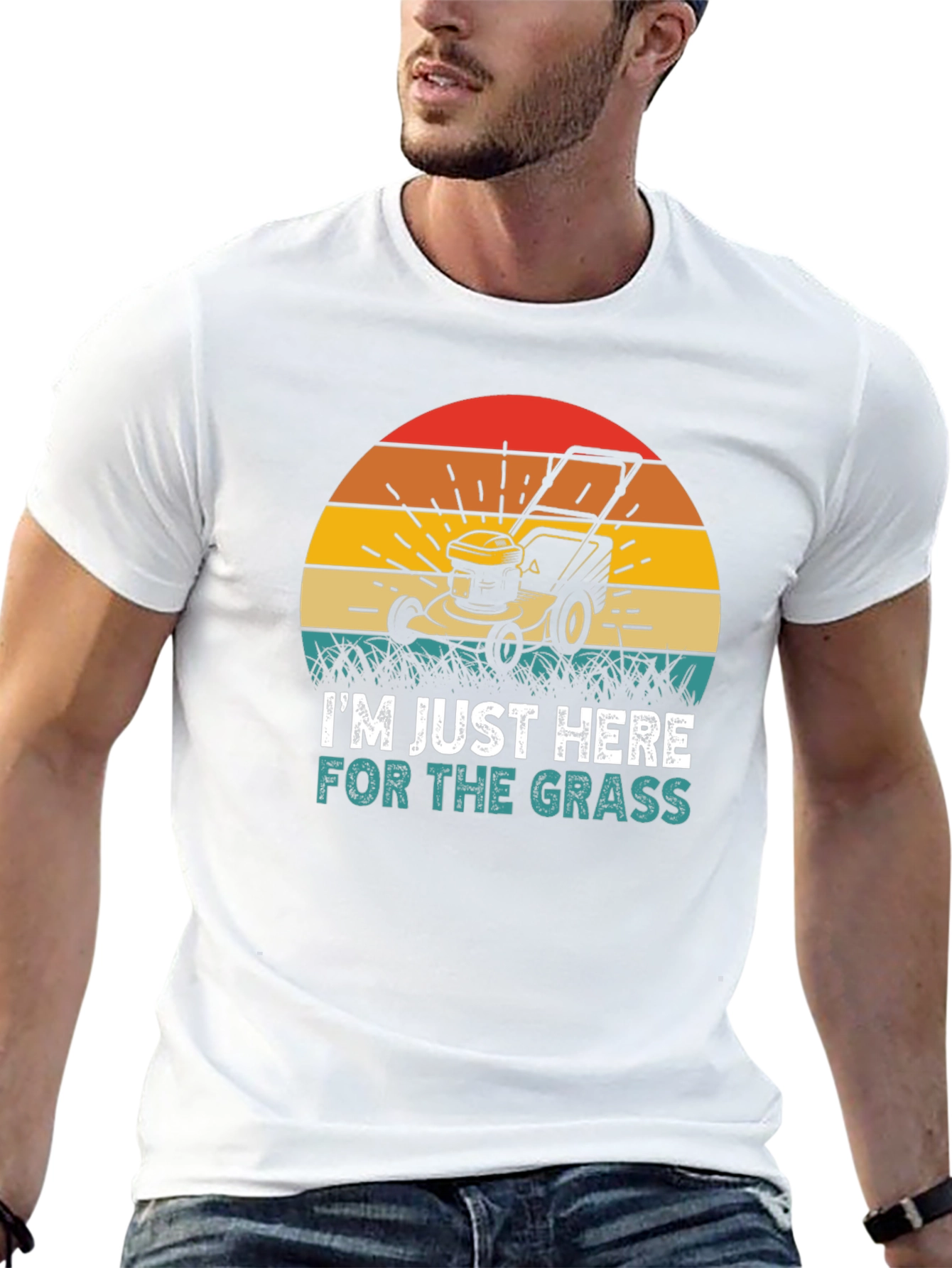 Black I'm Just Here for the Grass T-Shirt view 13