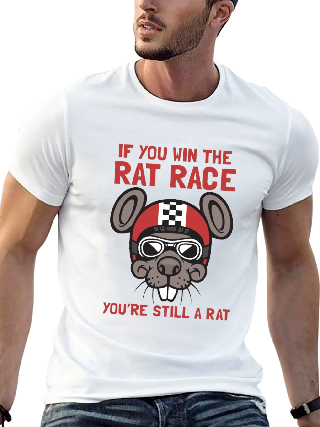 Black Rat Race Winner T-Shirt - Still A Rat Funny Tee view 13