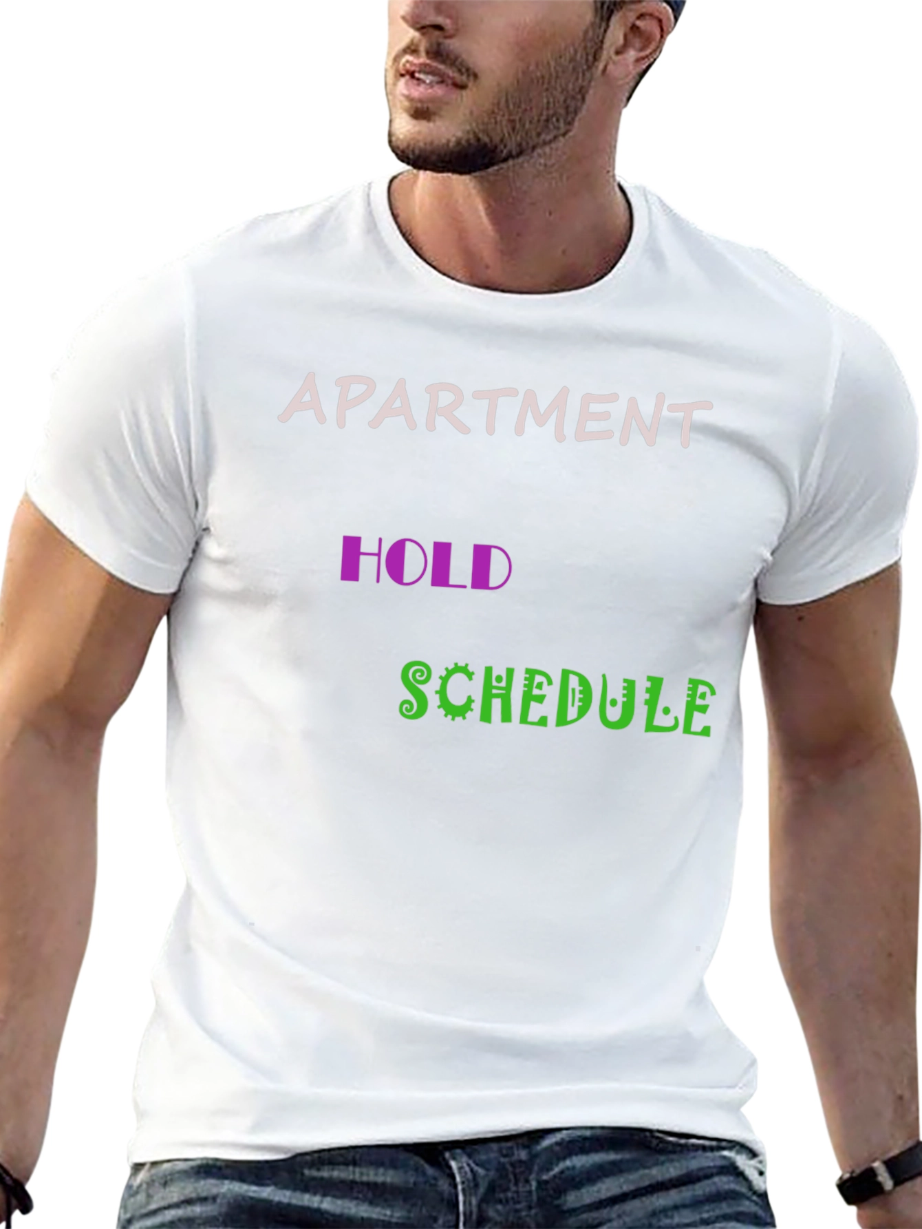 Black Apartment Hold Schedule Graphic Tee view 13