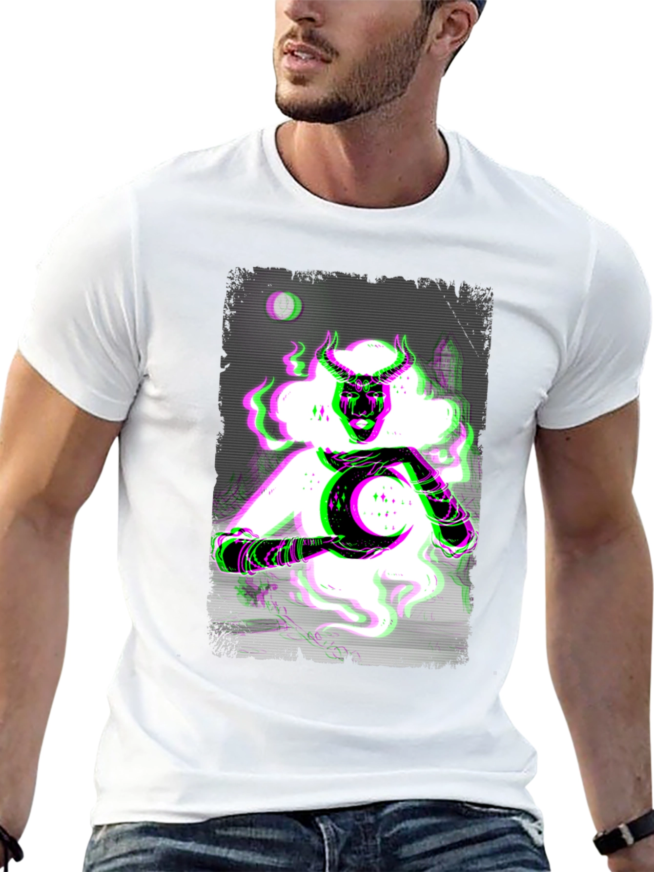 Black Mystic Woman Graphic Print T-Shirt view 13