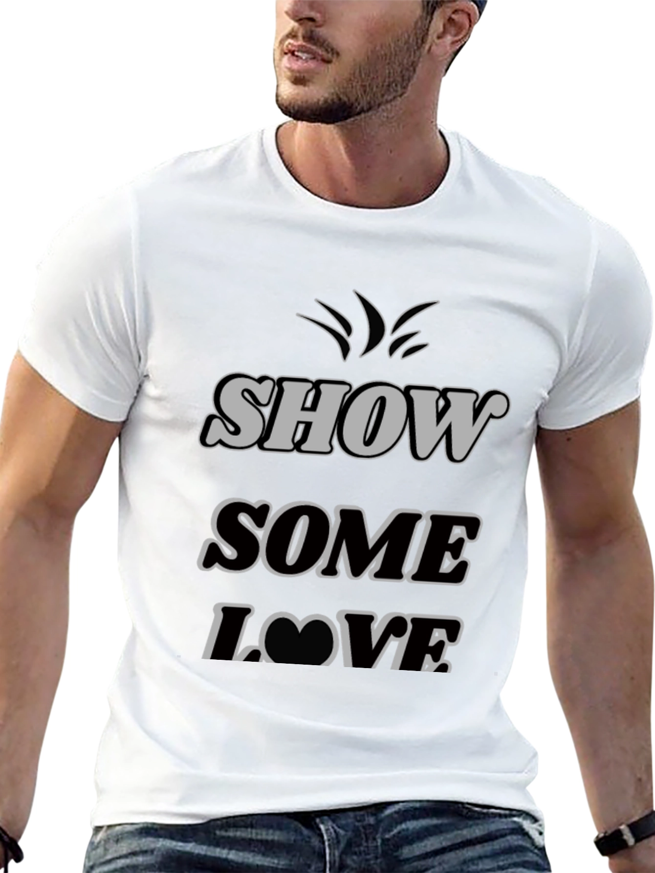 Black Show Some Love Graphic Tee - Black T-Shirt view 13