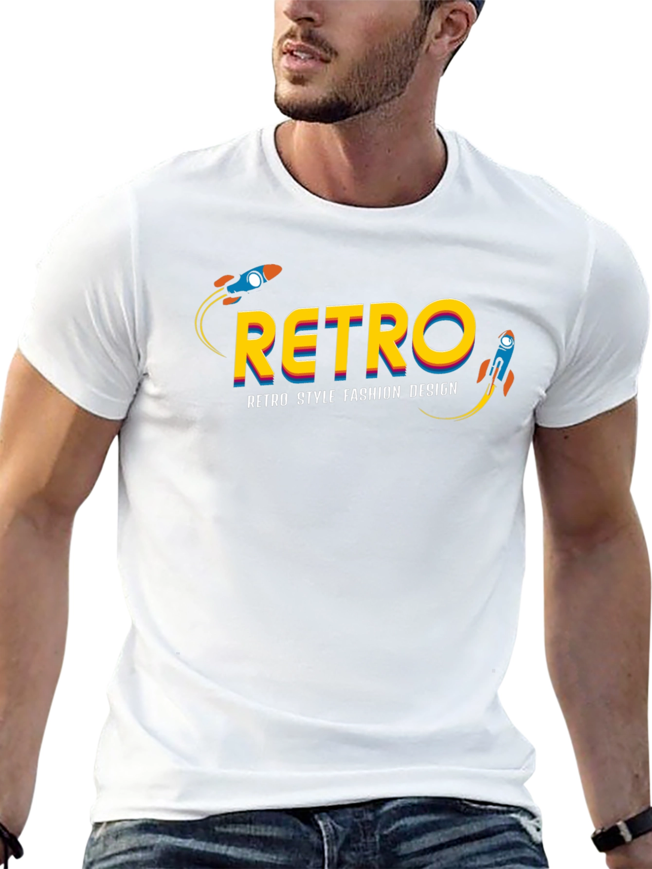 Black Retro Style Fashion T-Shirt view 13