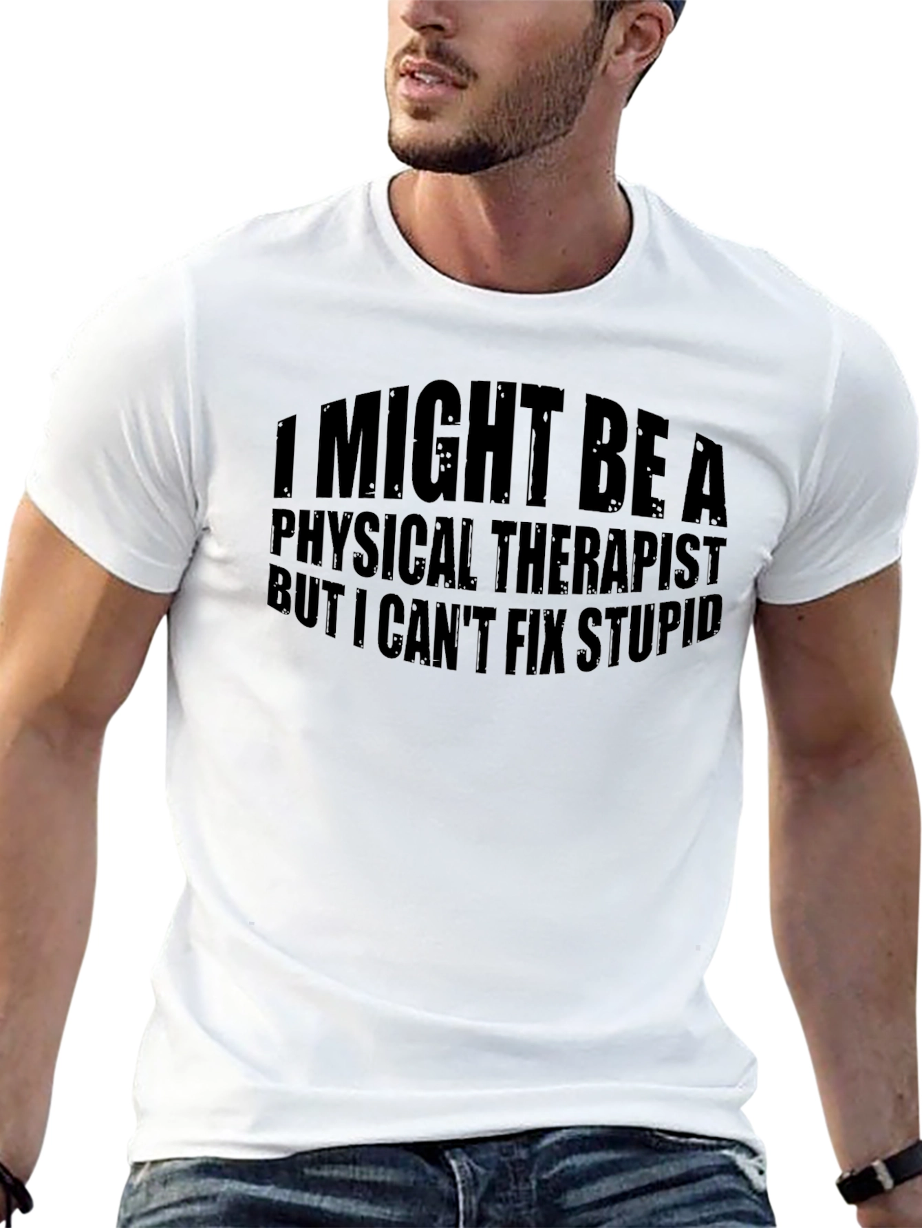Black Funny Physical Therapist T-Shirt view 13