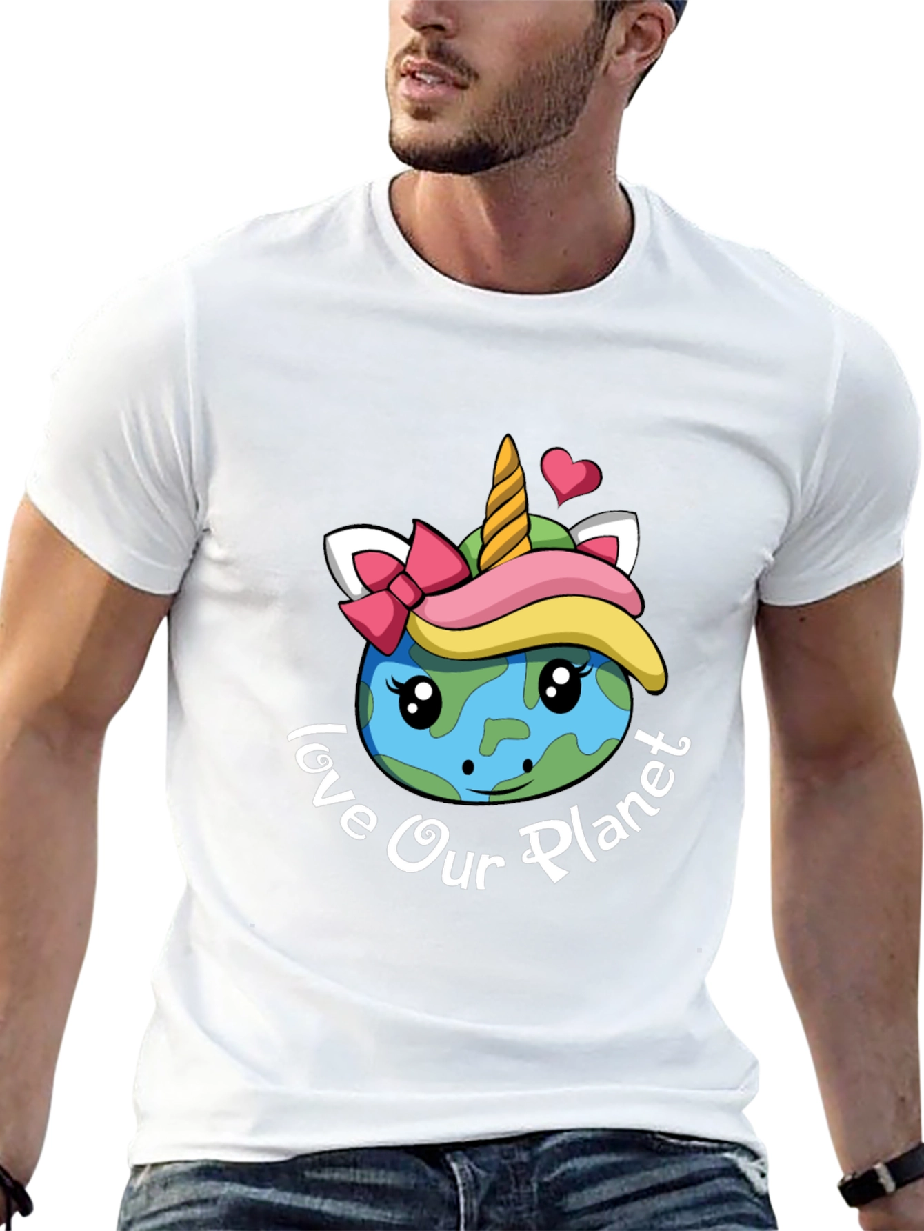 Black Love Our Planet Unicorn Earth T-Shirt view 13