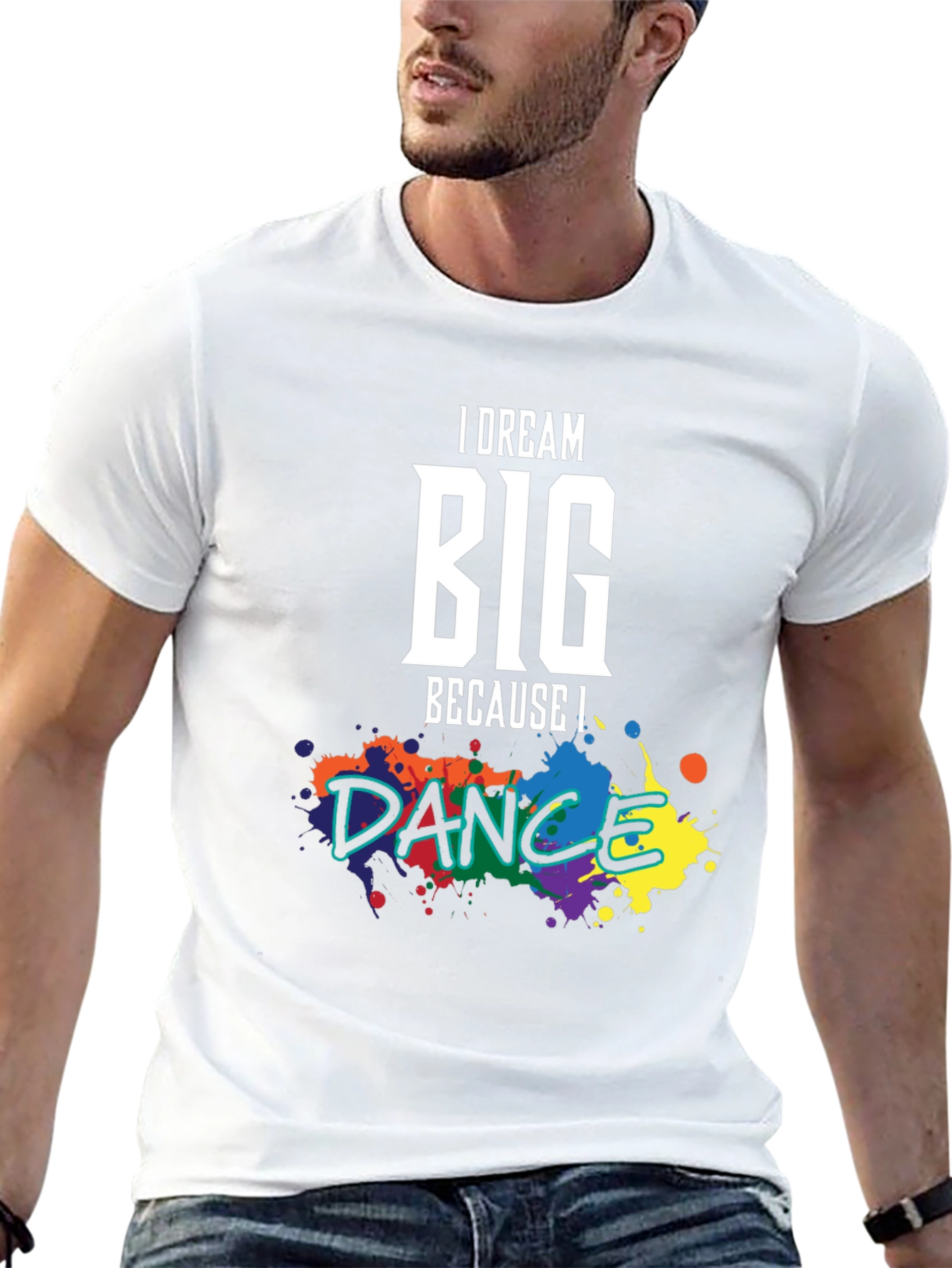 Black Dream Big Dance T-Shirt: Inspirational Graphic Tee view 13