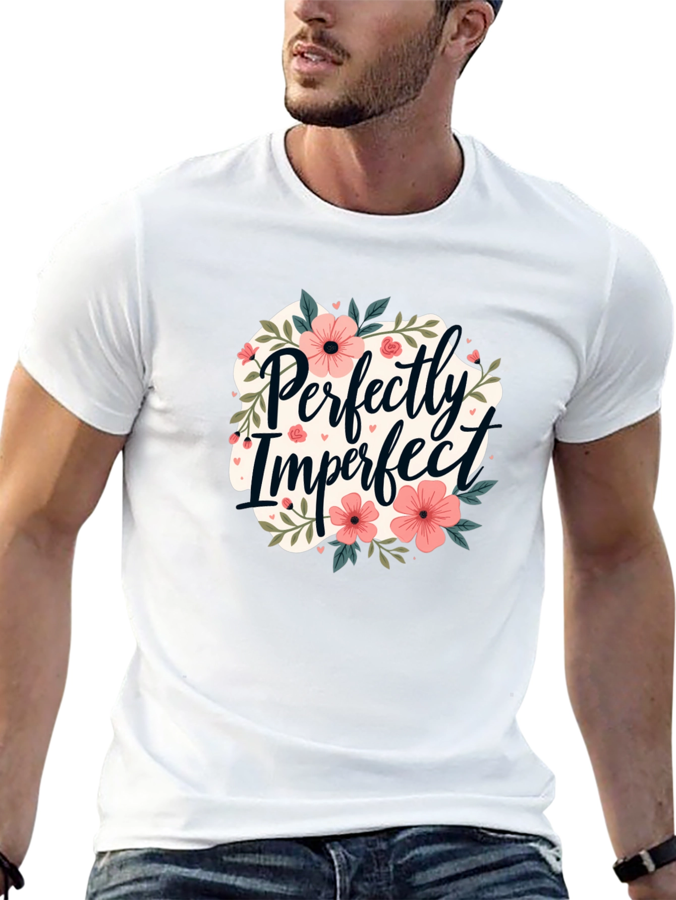 Black Perfectly Imperfect Floral T-Shirt - Unisex view 13