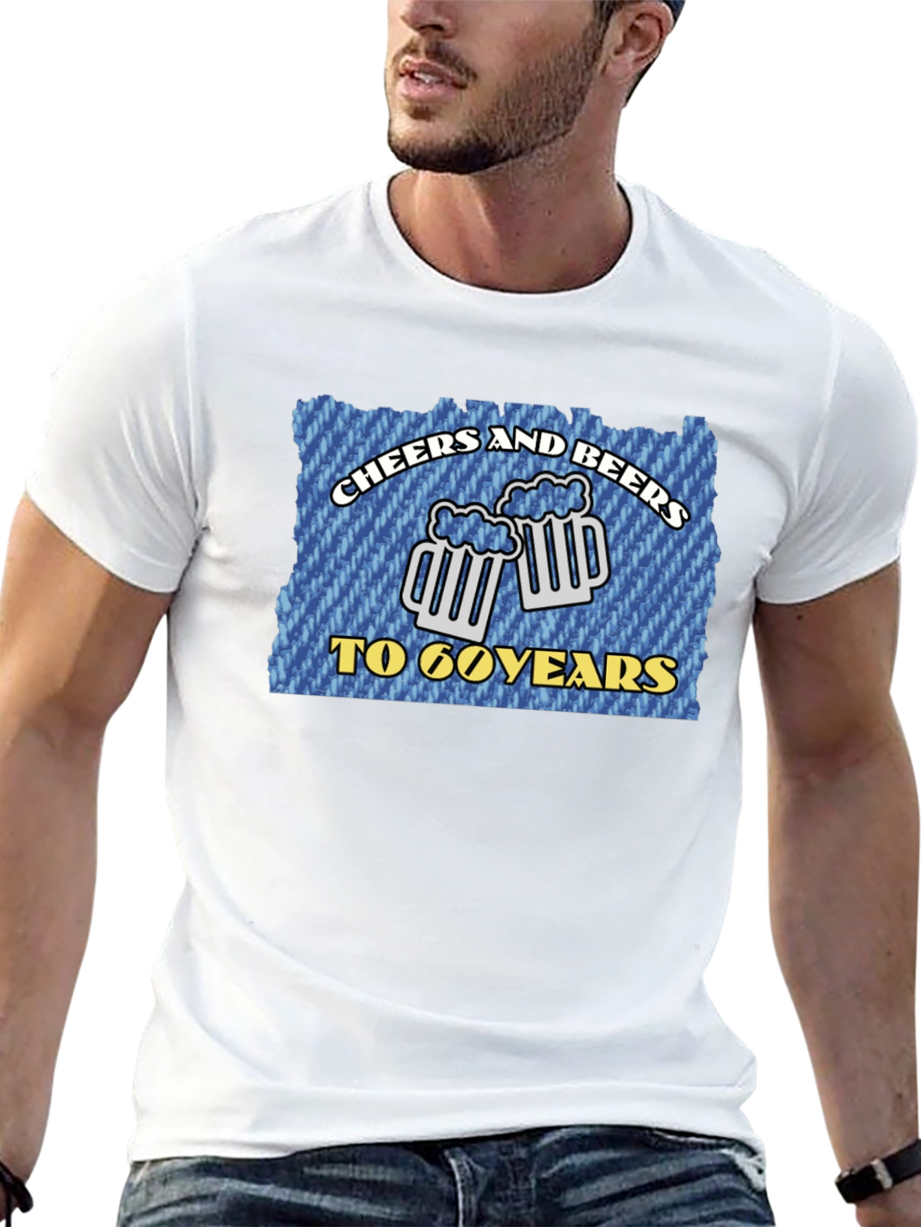 Black Cheers and Beers to 60 Years T-Shirt view 13
