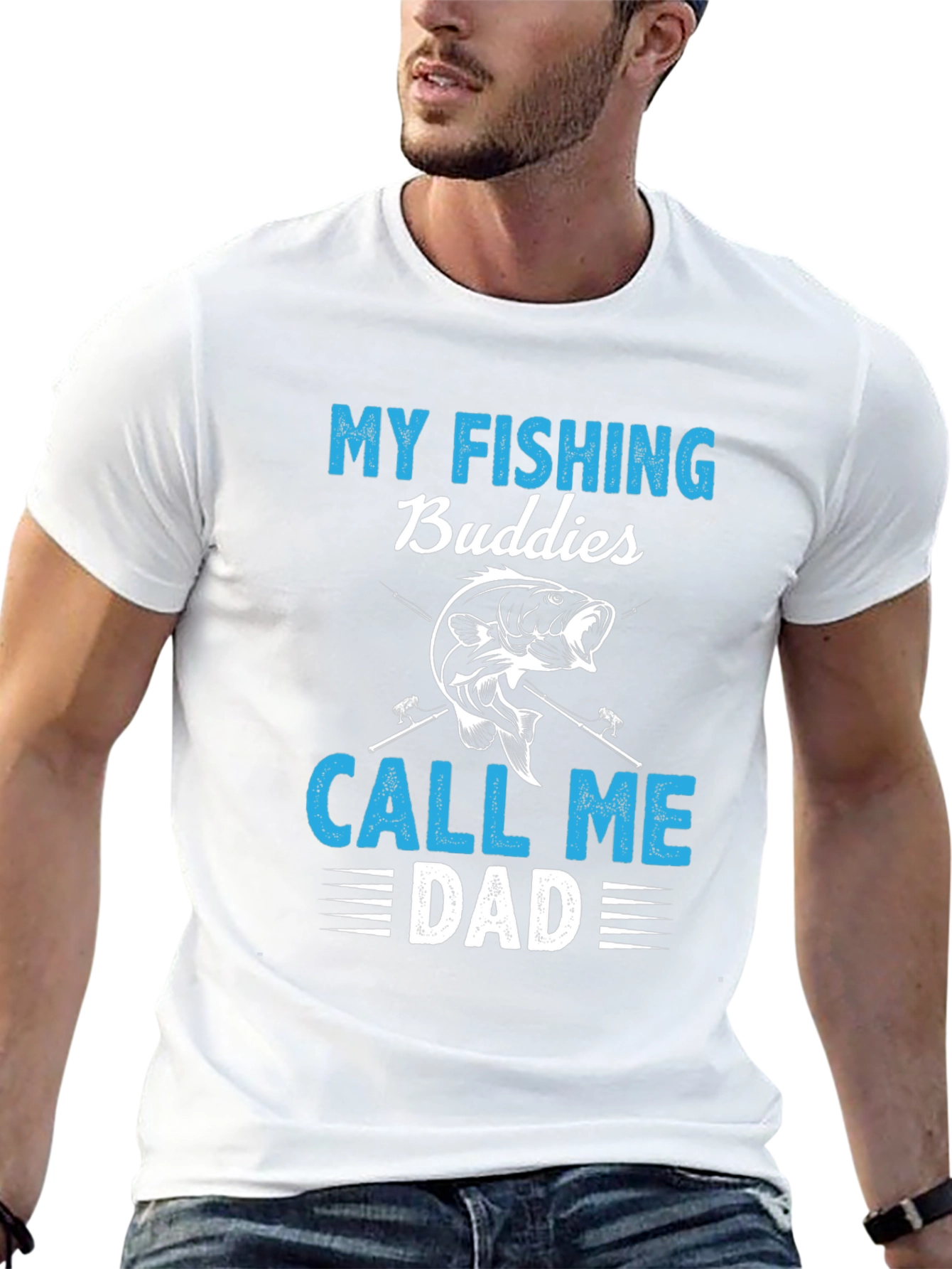 Black Fishing Buddies Dad T-Shirt view 13