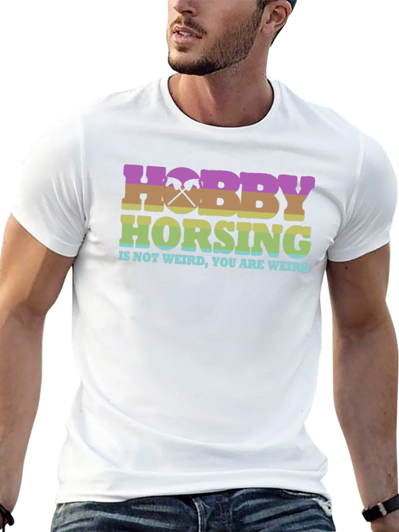 Black Hobby Horsing Weird T-Shirt view 13