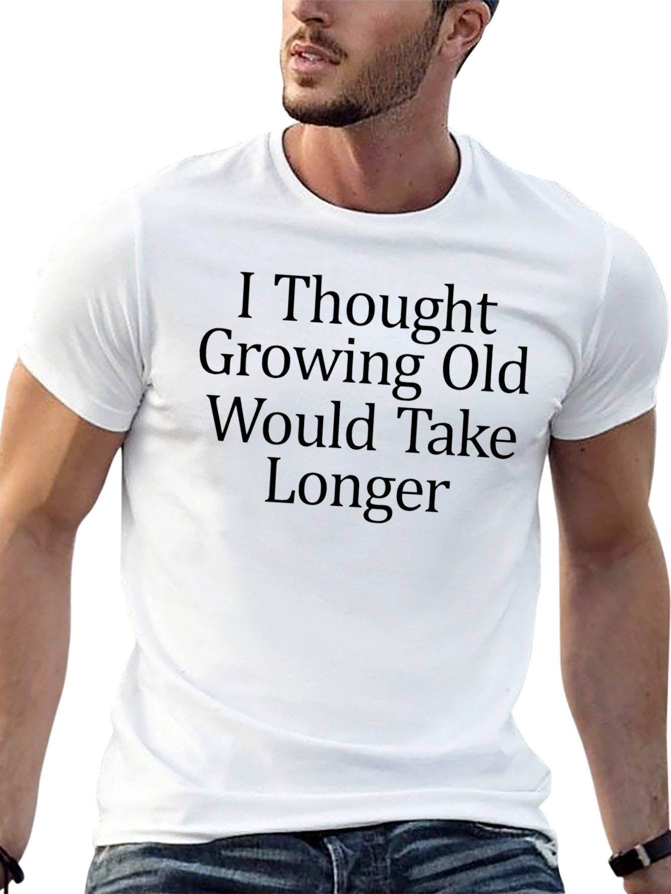 Black Funny Growing Old T-Shirt - Humorous Aging Tee view 13