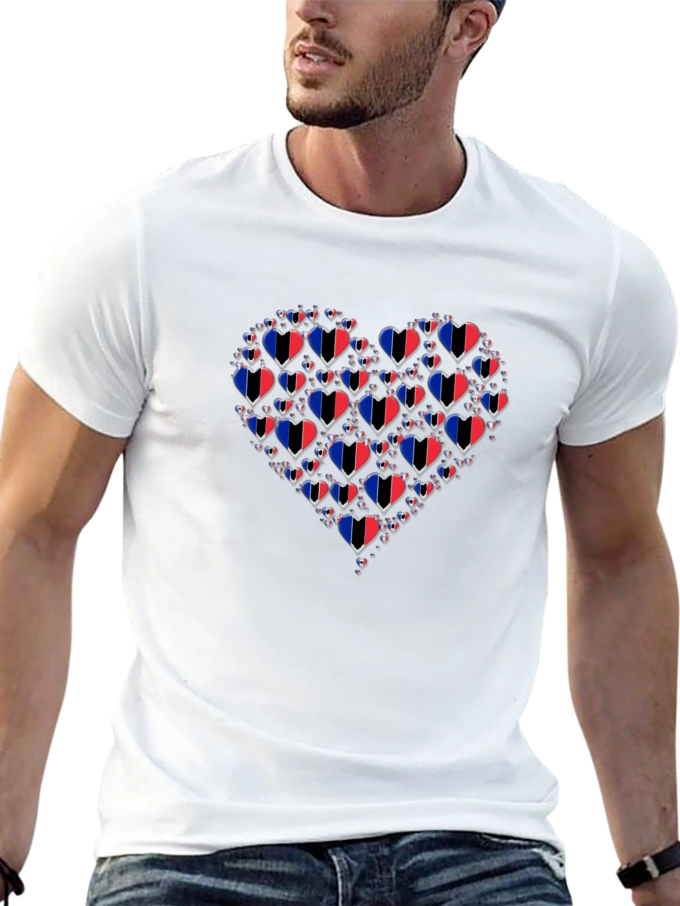 Black Heart Trinidad & Tobago Flag T-Shirt view 13
