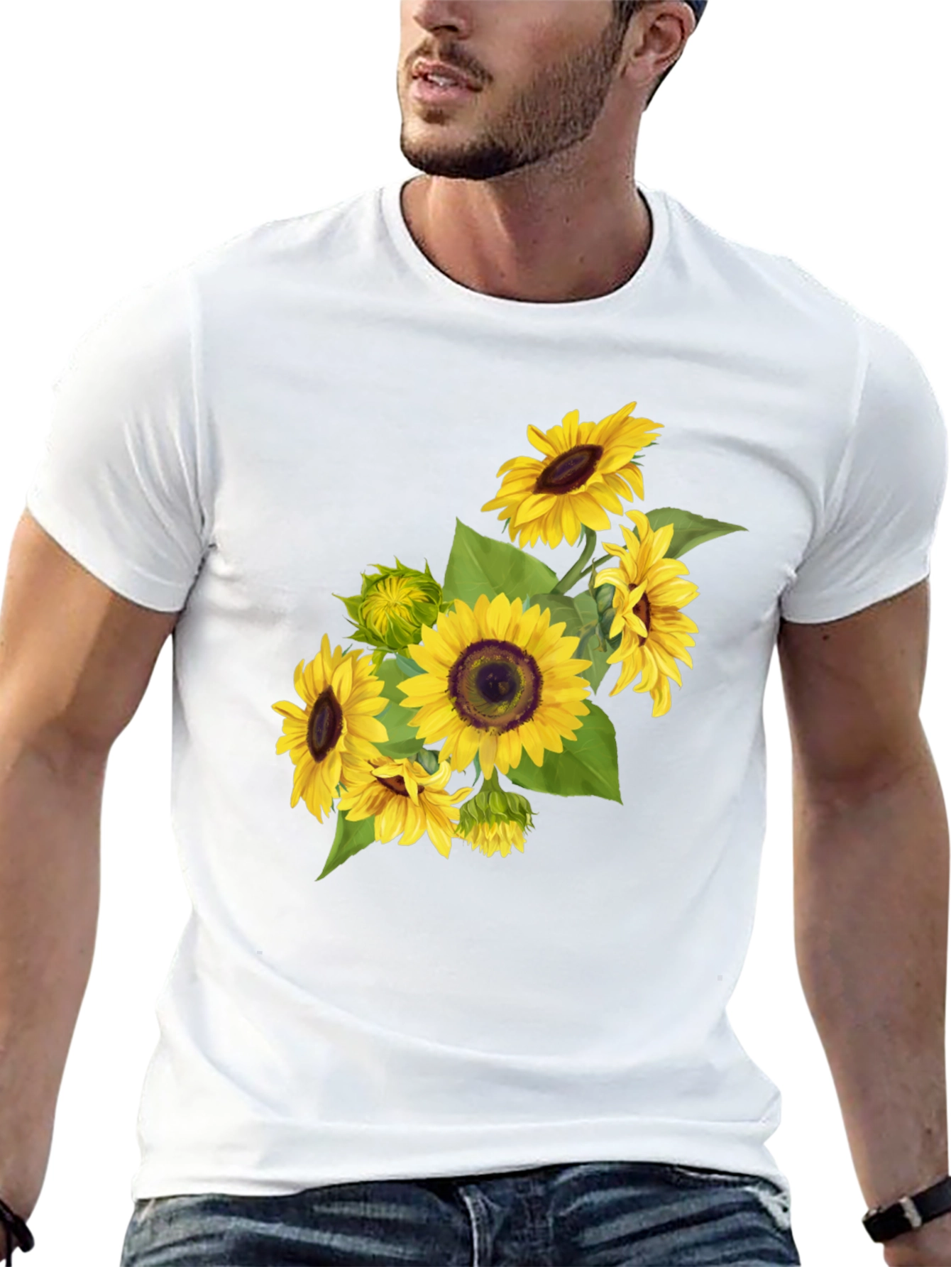 Black Sunflower Graphic Black T-Shirt view 13