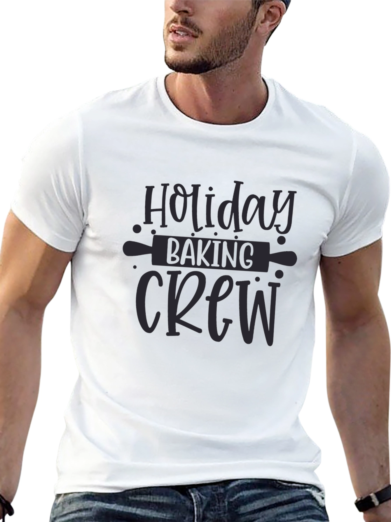 Black Holiday Baking Crew T-Shirt view 13